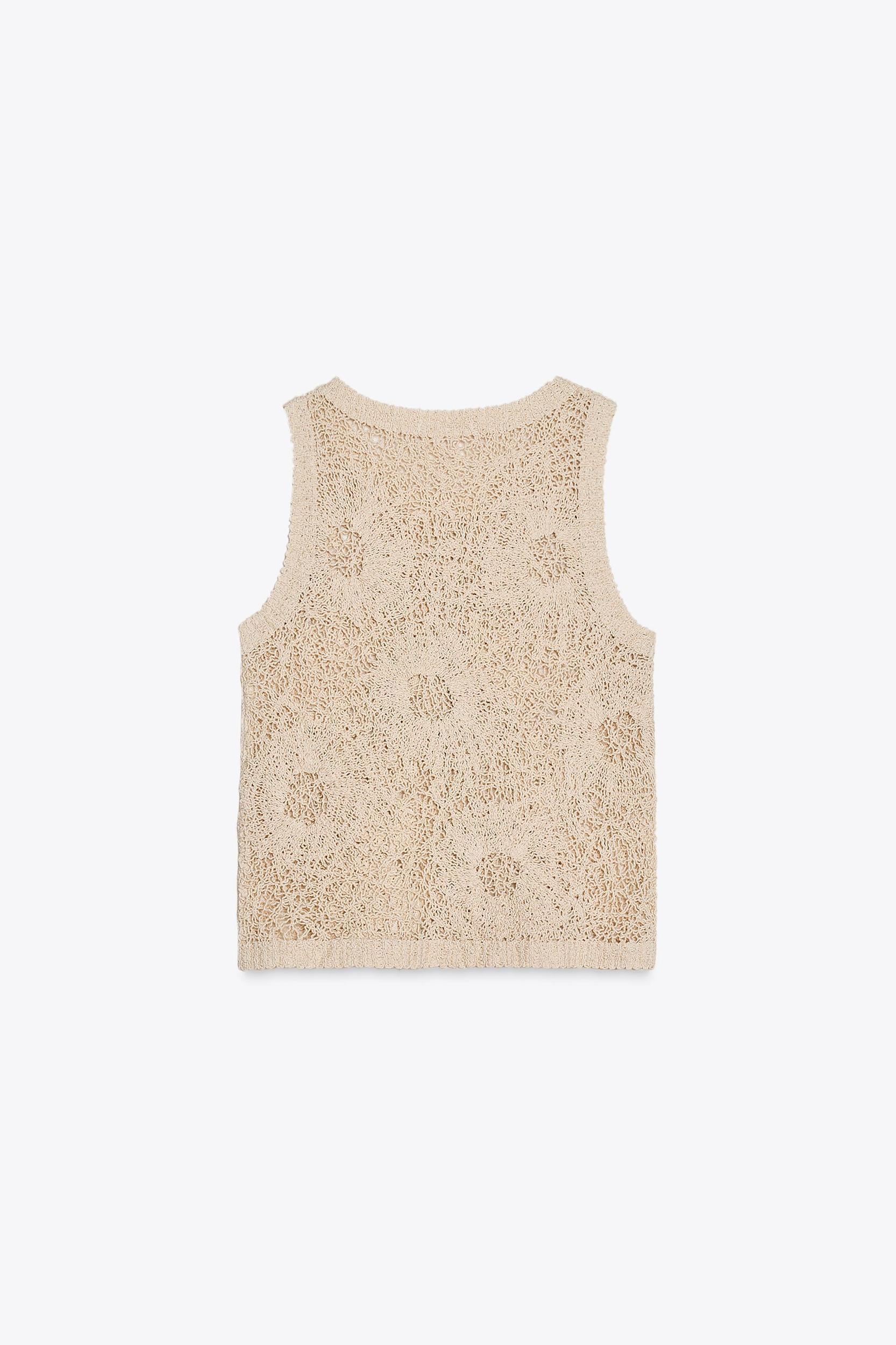 SLEEVELESS CROCHET TOP Product Image