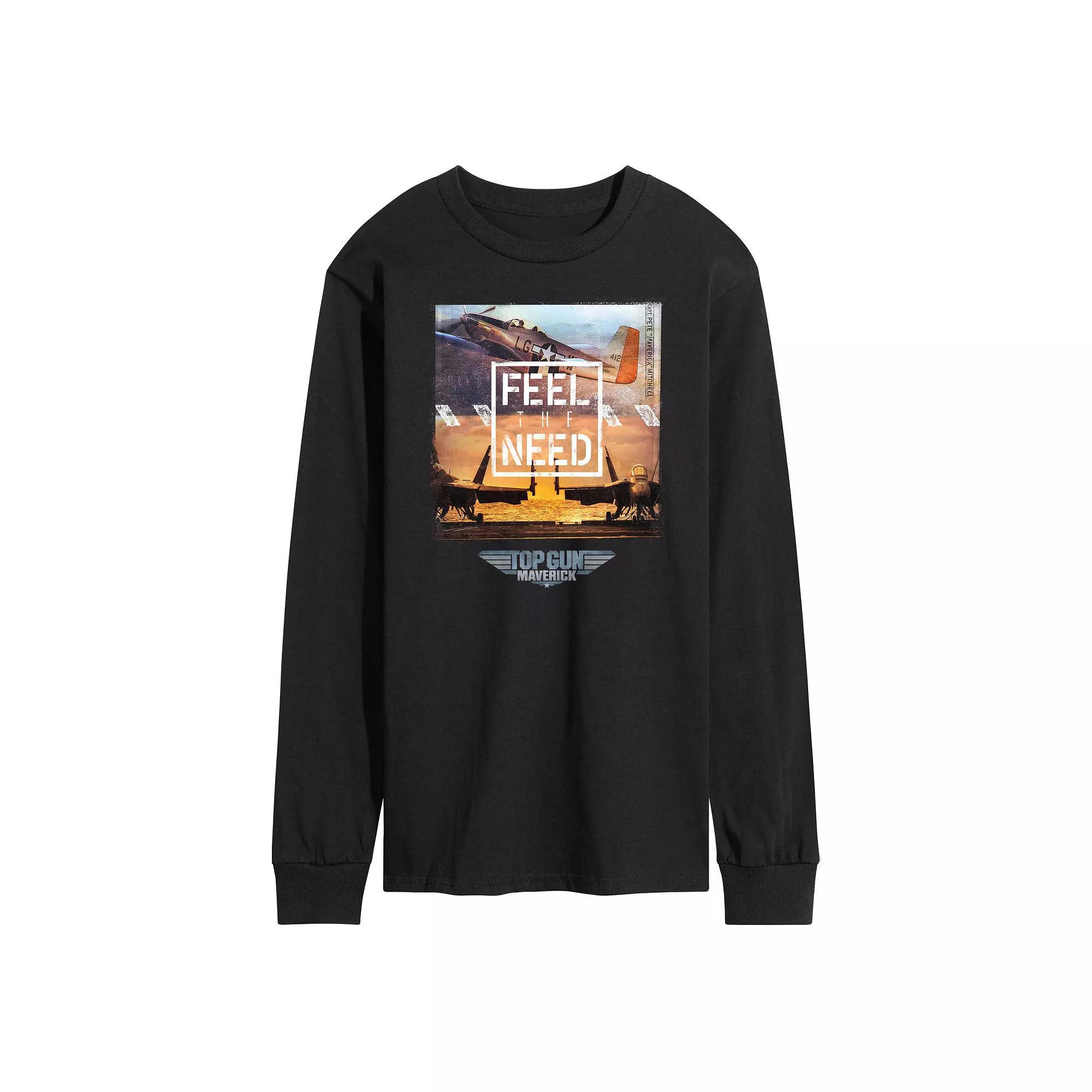 Men's Top Gun Maverick Feel The Need Long Sleeve Tee,  Product Image