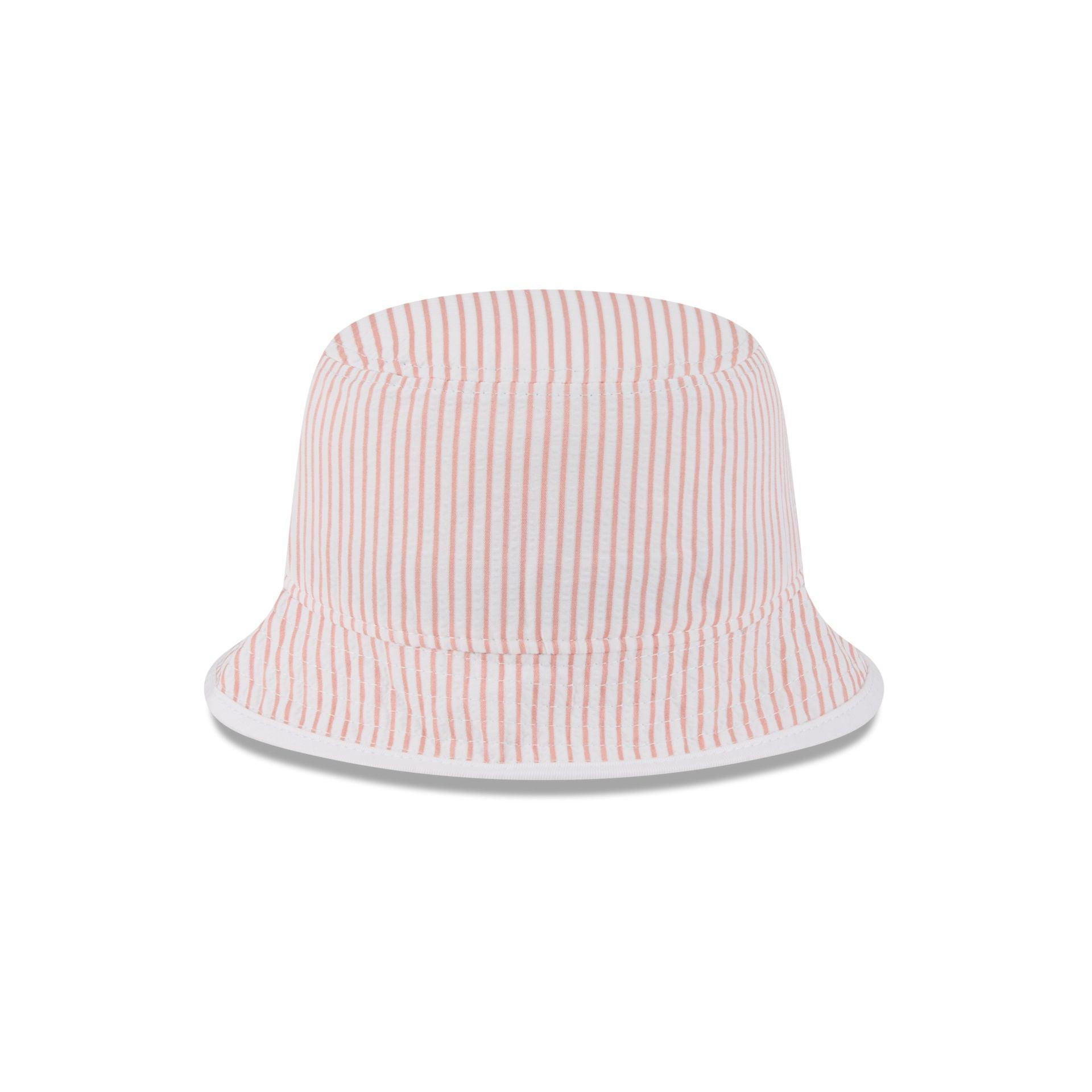 New Era Cap Peach Pinstripe Bucket Hat Male Product Image