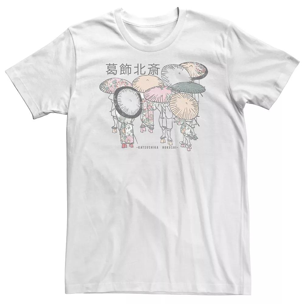 Big & Tall Hokusai Geisha Art Kanji Poster Tee, Men's,  Product Image