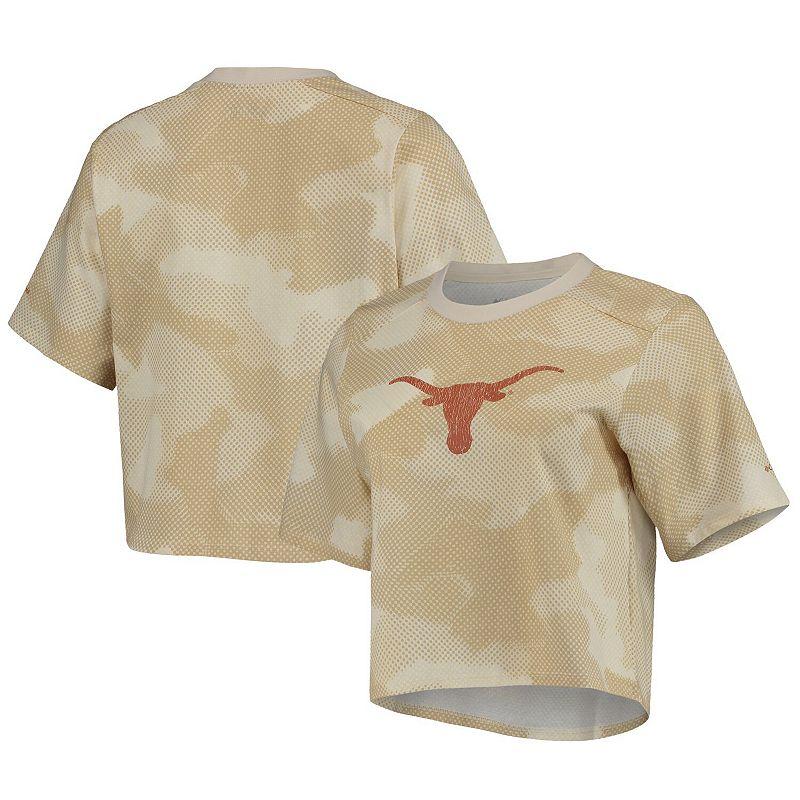 Women's Columbia White/Tan Texas Longhorns Park Camo Boxy T-Shirt, Size: XL Product Image