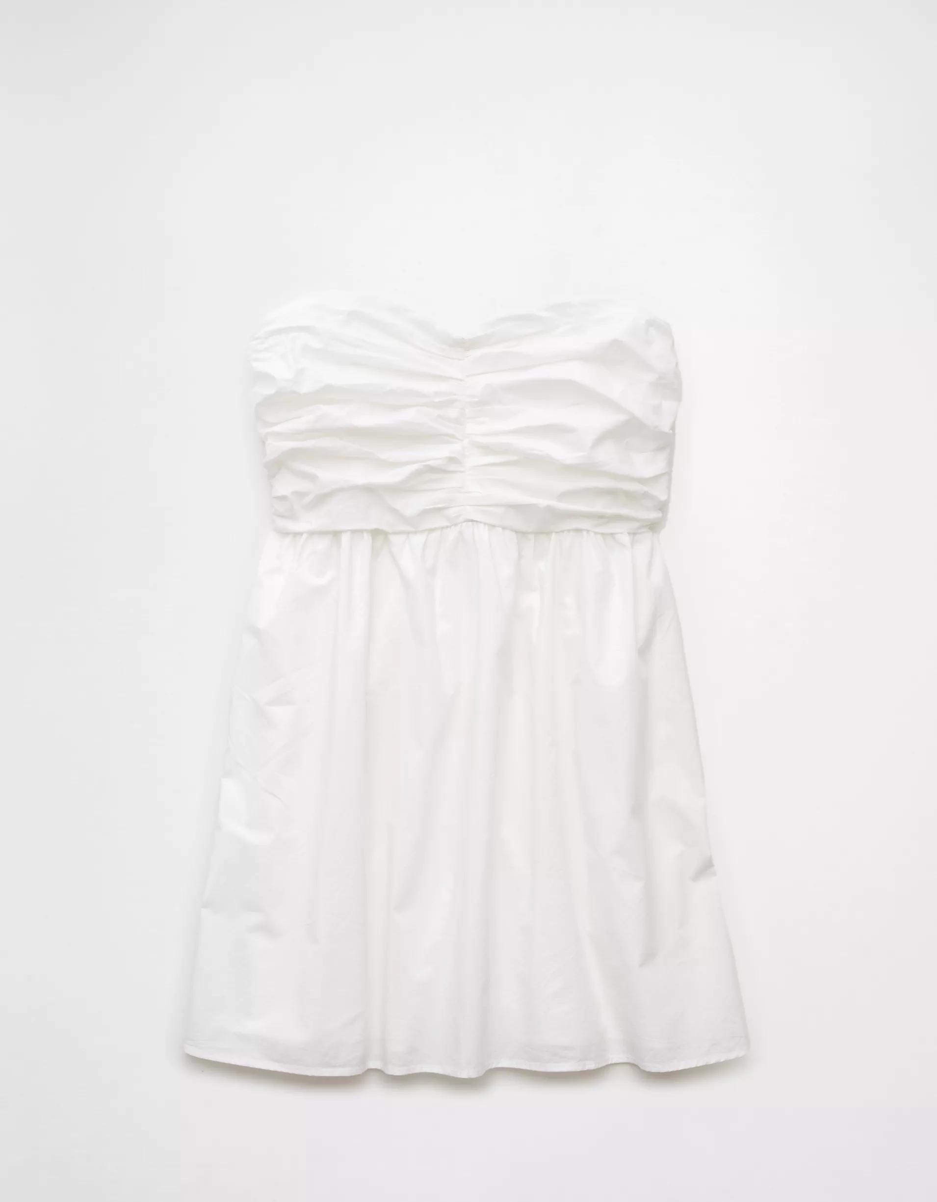 AE Ruched Pleated Mini Dress Product Image