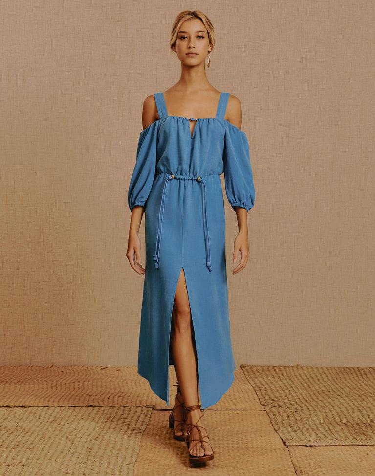 Jade Detail Midi Dress - Pacific Product Image