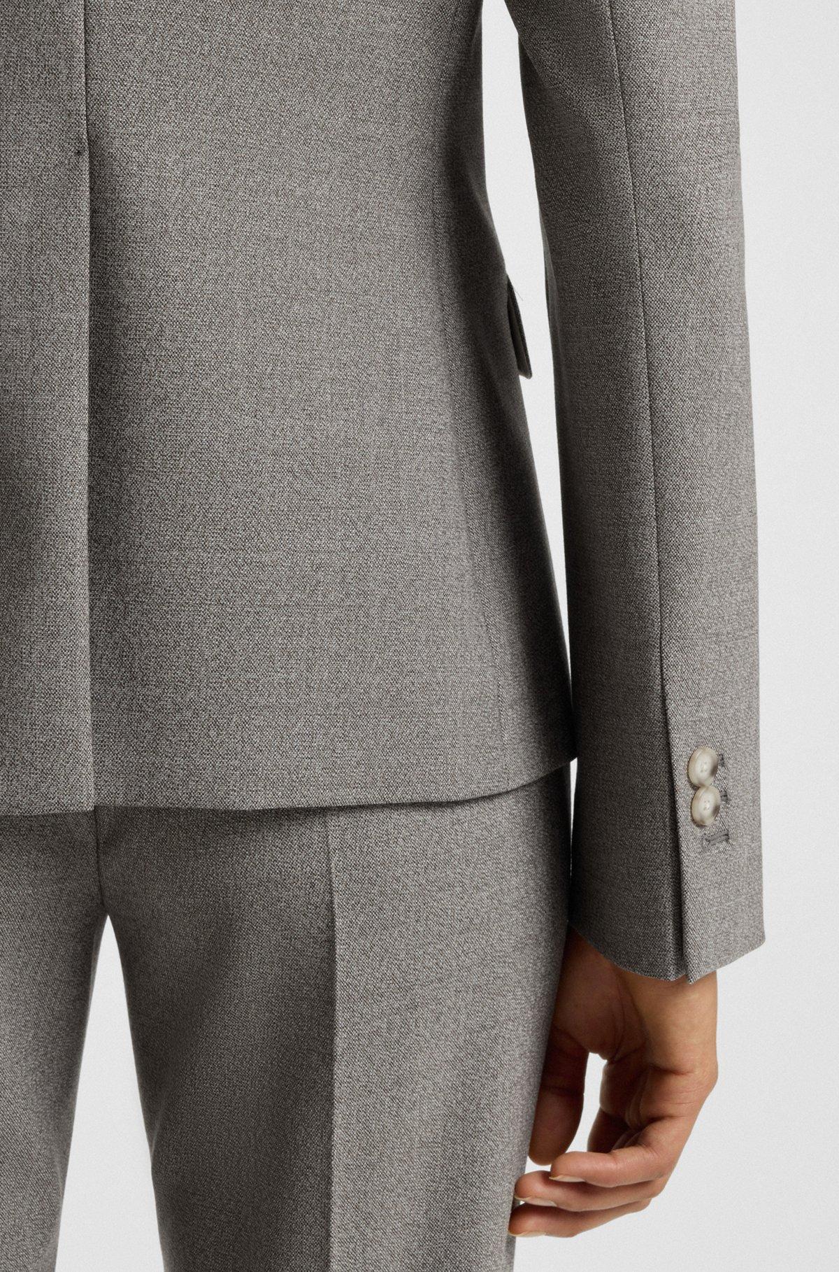 Slim-fit blazer in a patterned wool blend Product Image