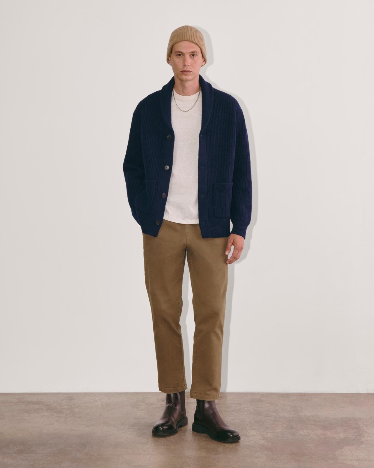 The Felted Merino Shawl Collar Cardigan Product Image