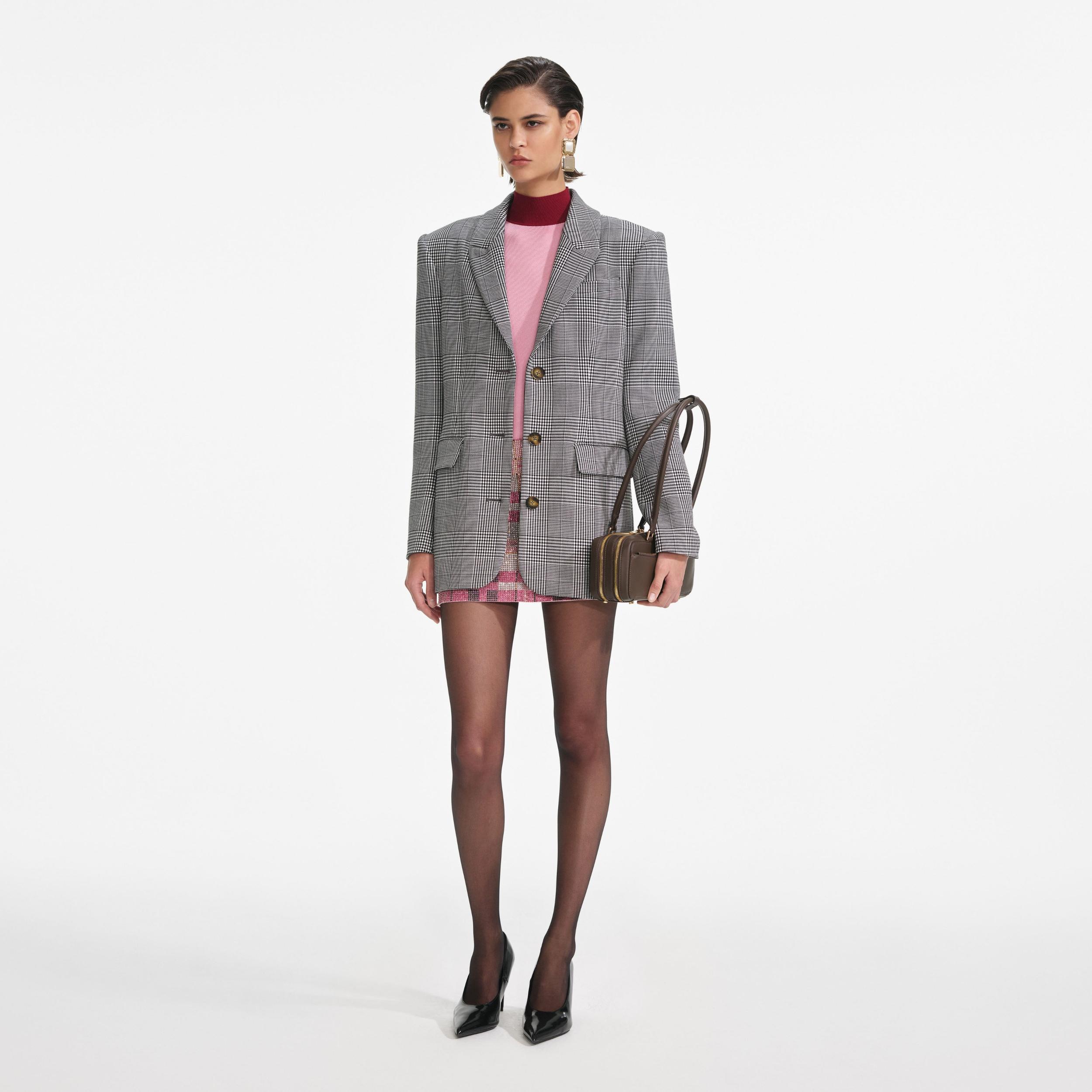 Prince Of Wales Check Blazer Product Image