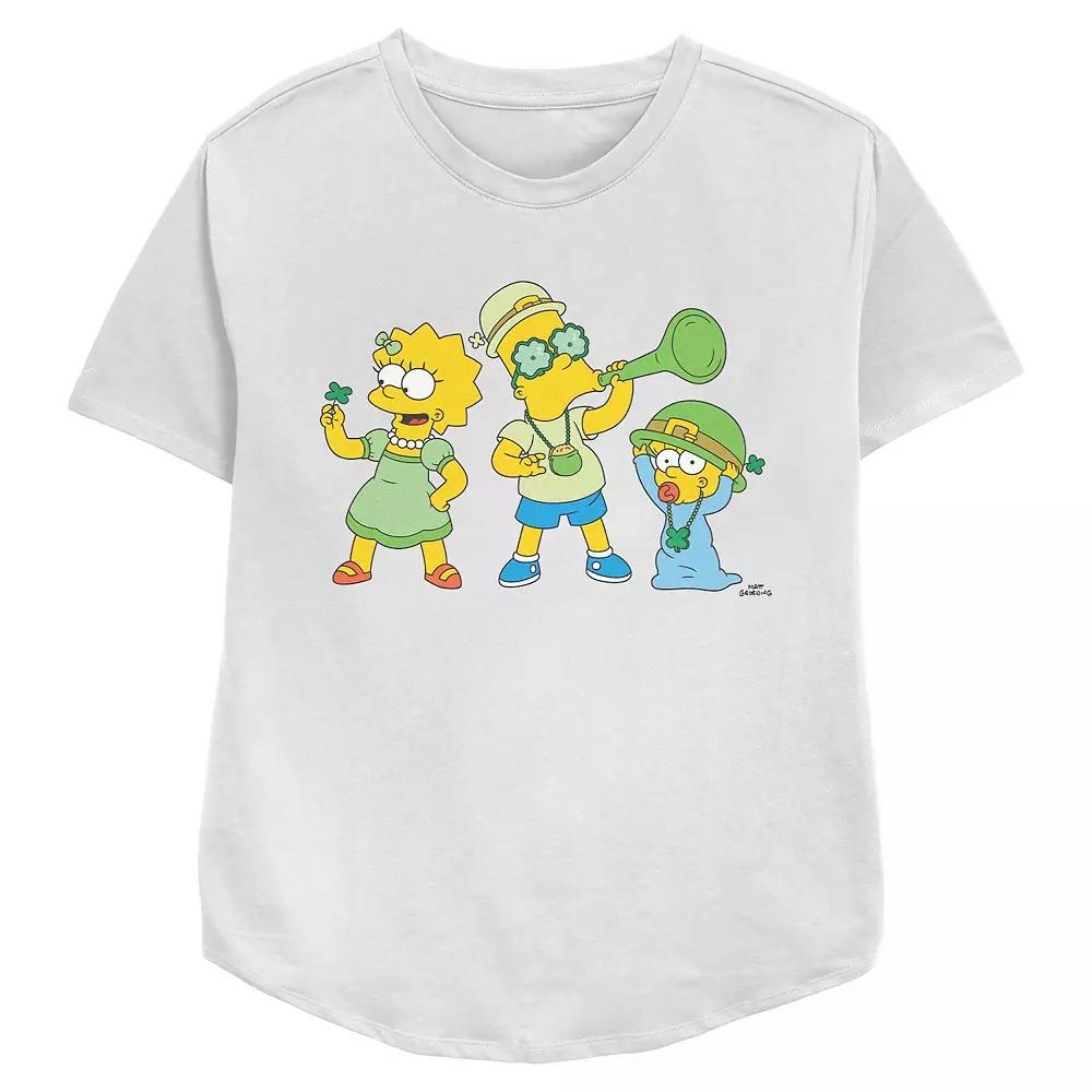 Women's The Simpsons St. Patrick's Day Party Relaxed Fit Graphic Tee,  Product Image