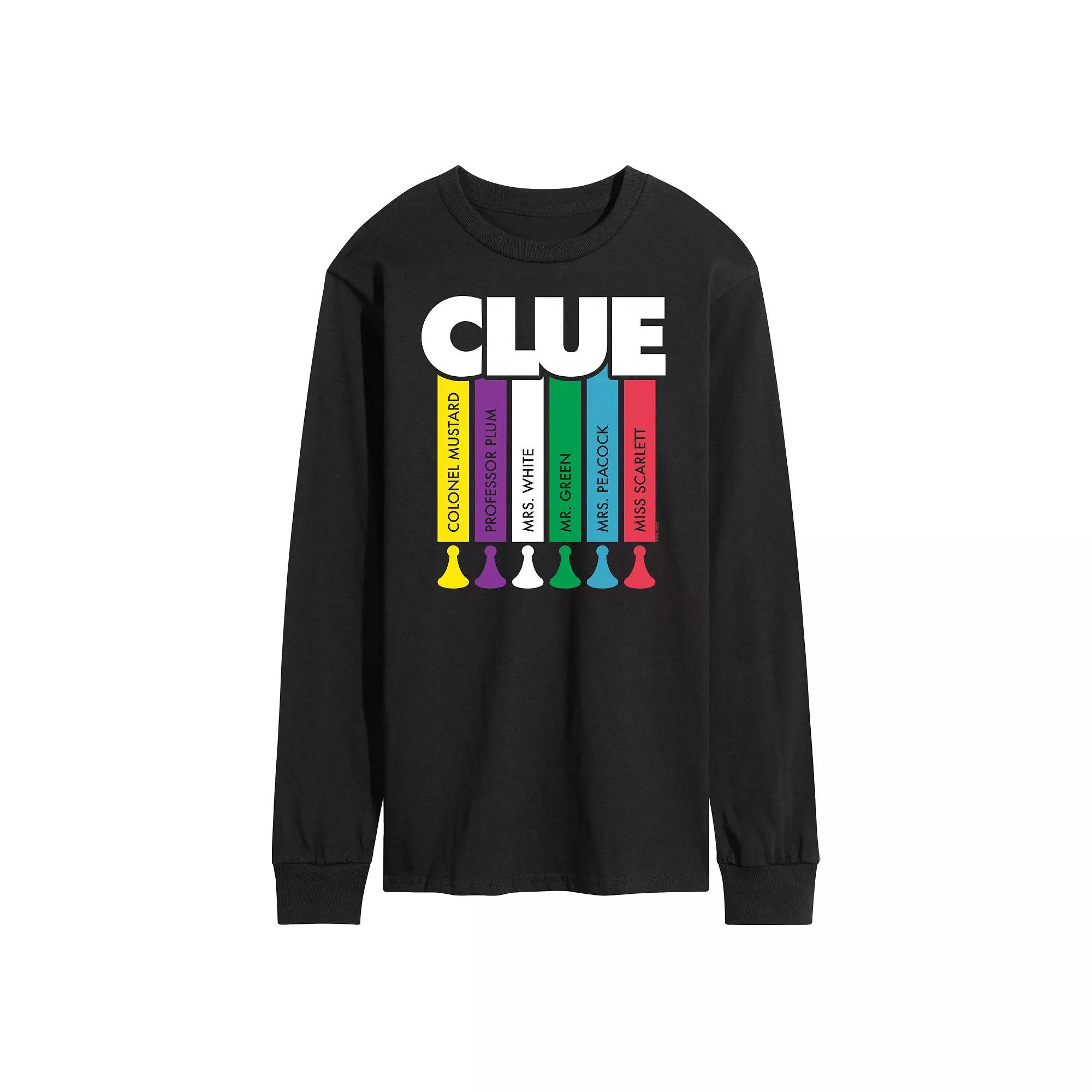 Men's Clue Logo Characters Long Sleeve Graphic Tee by Hasbro,  Product Image