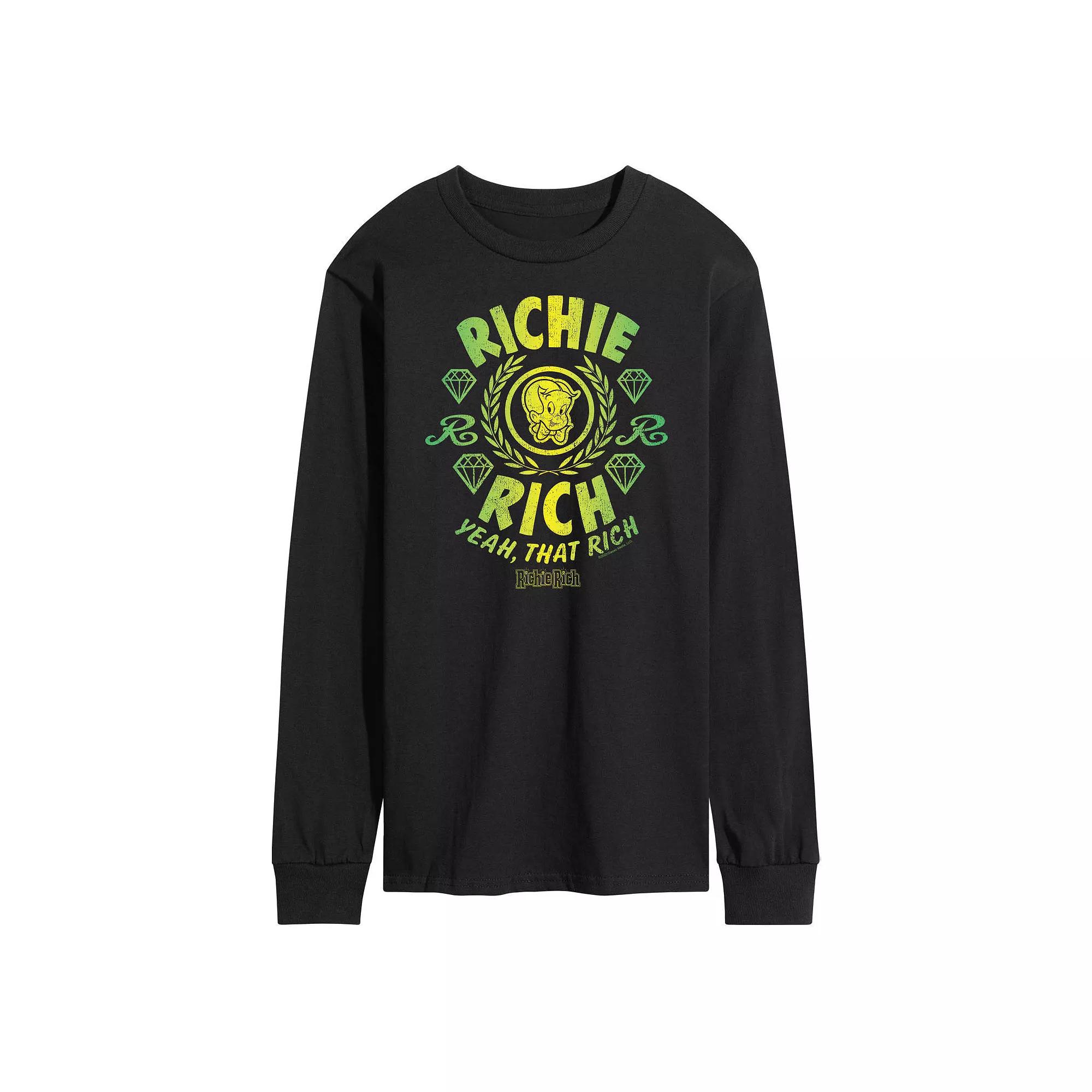 Men's Richie Rich Yeah That Rich Long Sleeve Graphic Tee,  Product Image