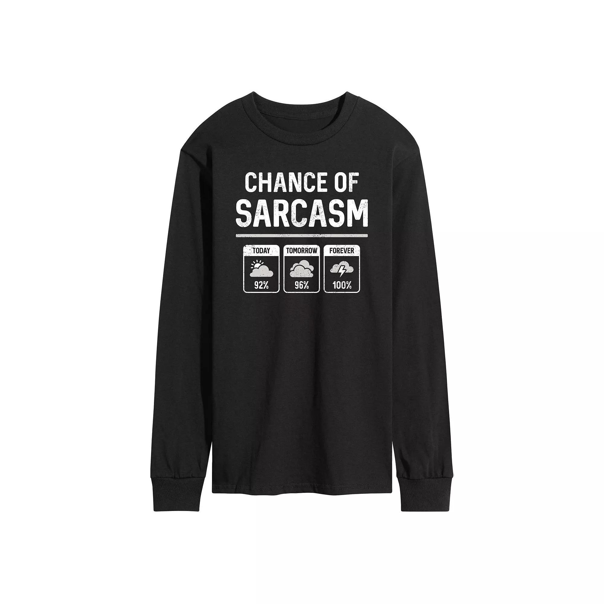 Men's Chance Of Sarcasm Forecast Long Sleeve Tee,  Product Image
