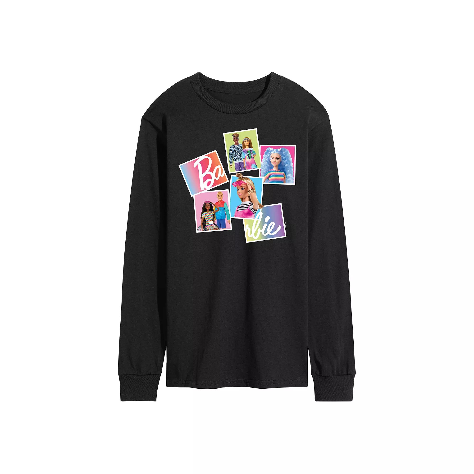 Men's Barbie Photoreal Long Sleeve Graphic Tee,  Product Image