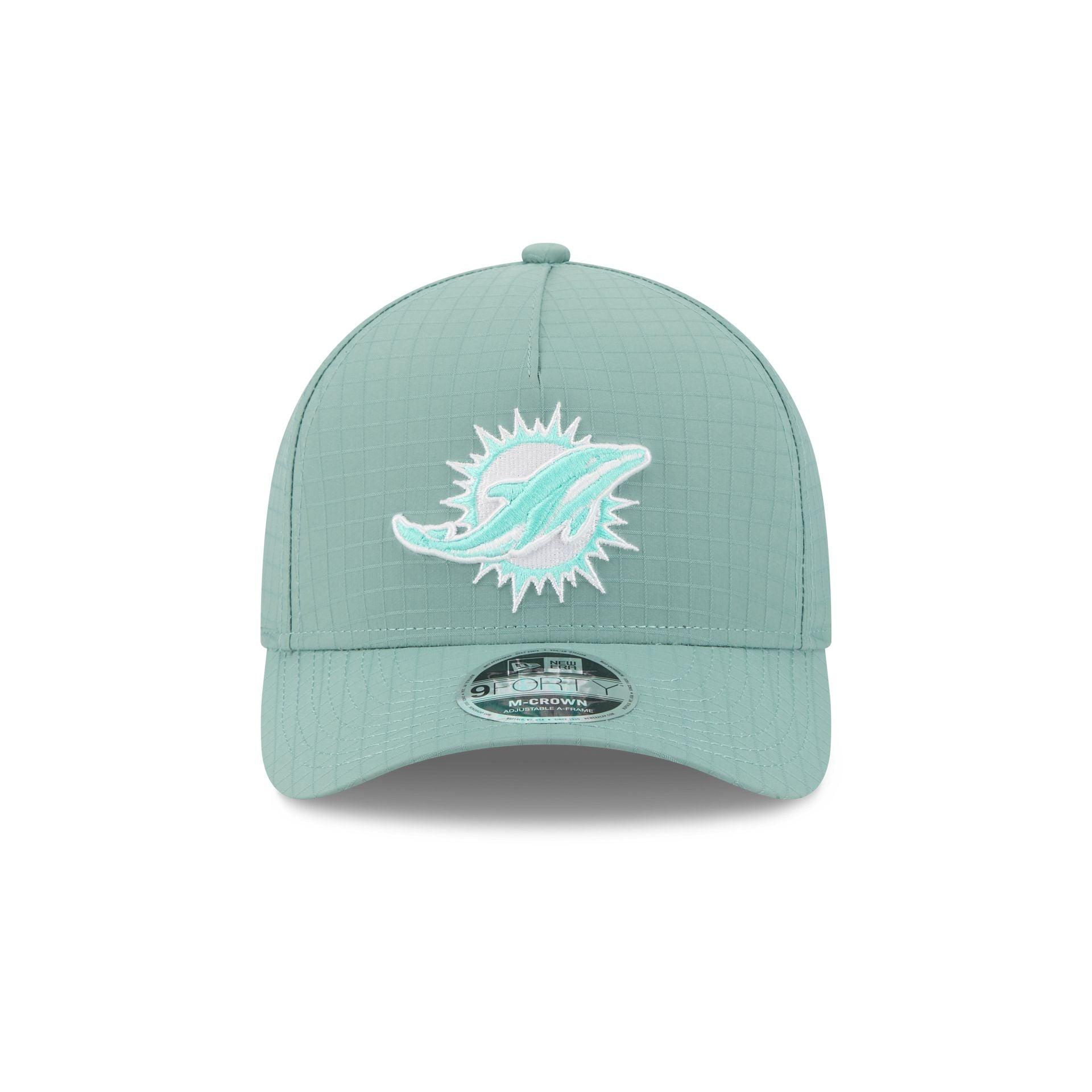 Miami Dolphins Green Ripstop 9FORTY M-Crown A-Frame Snapback Hat Male Product Image