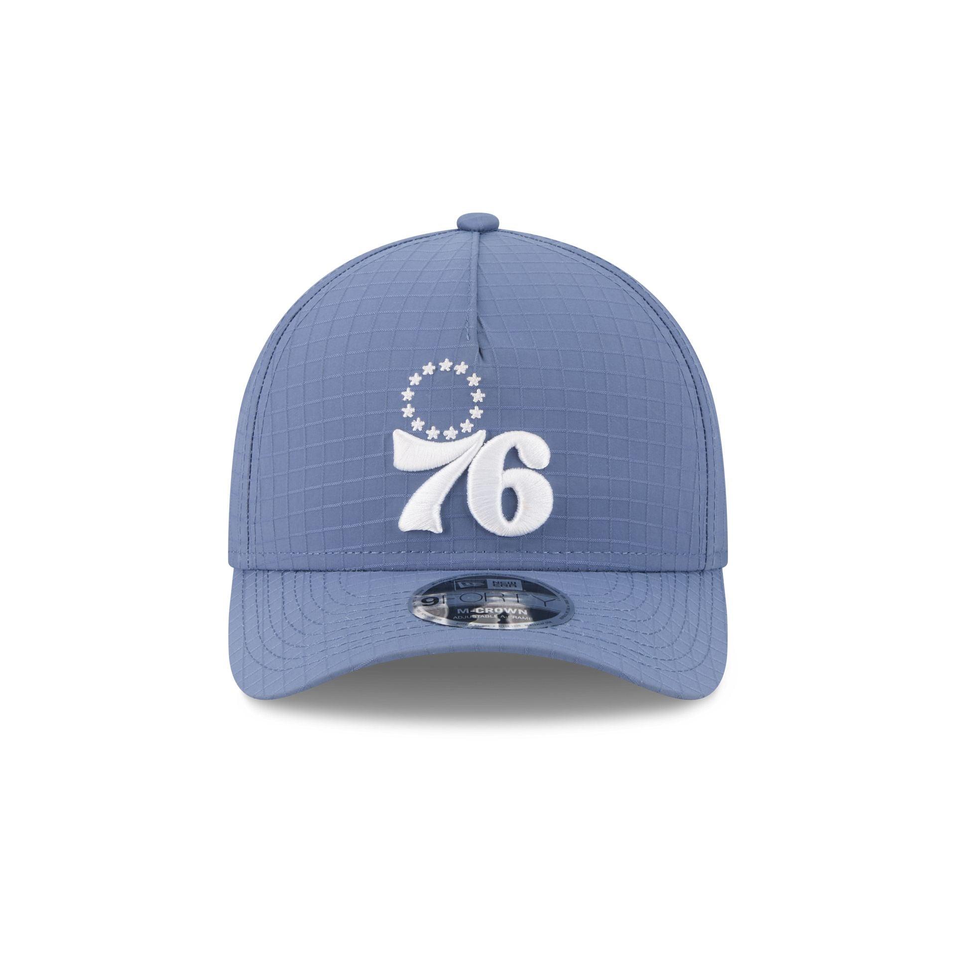 Philadelphia 76ers Blue Ripstop 9FORTY M-Crown A-Frame Snapback Hat Male Product Image