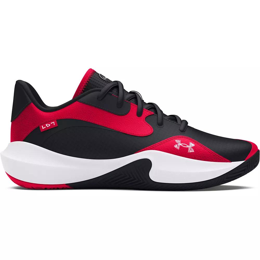 Under Armour Lockdown 7 Low Men's Basketball Shoes, Size: M8W9.5, Red Product Image