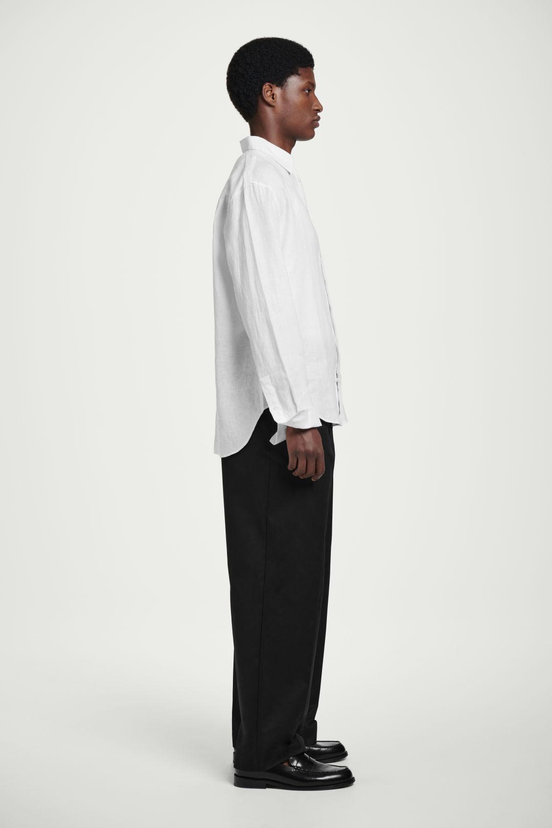 RELAXED LINEN LONG-SLEEVED SHIRT Product Image