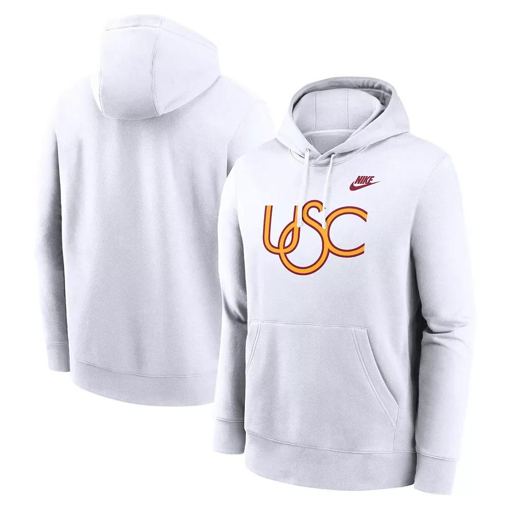 Men's Nike White USC Trojans Legacy Logo Club Fleece Pullover Hoodie, Size: 2XL Product Image