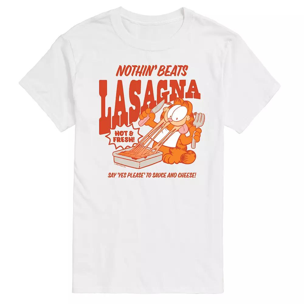 Big & Tall Garfield Nothin' Beats Lasagna Graphic Tee, Men's,  Product Image