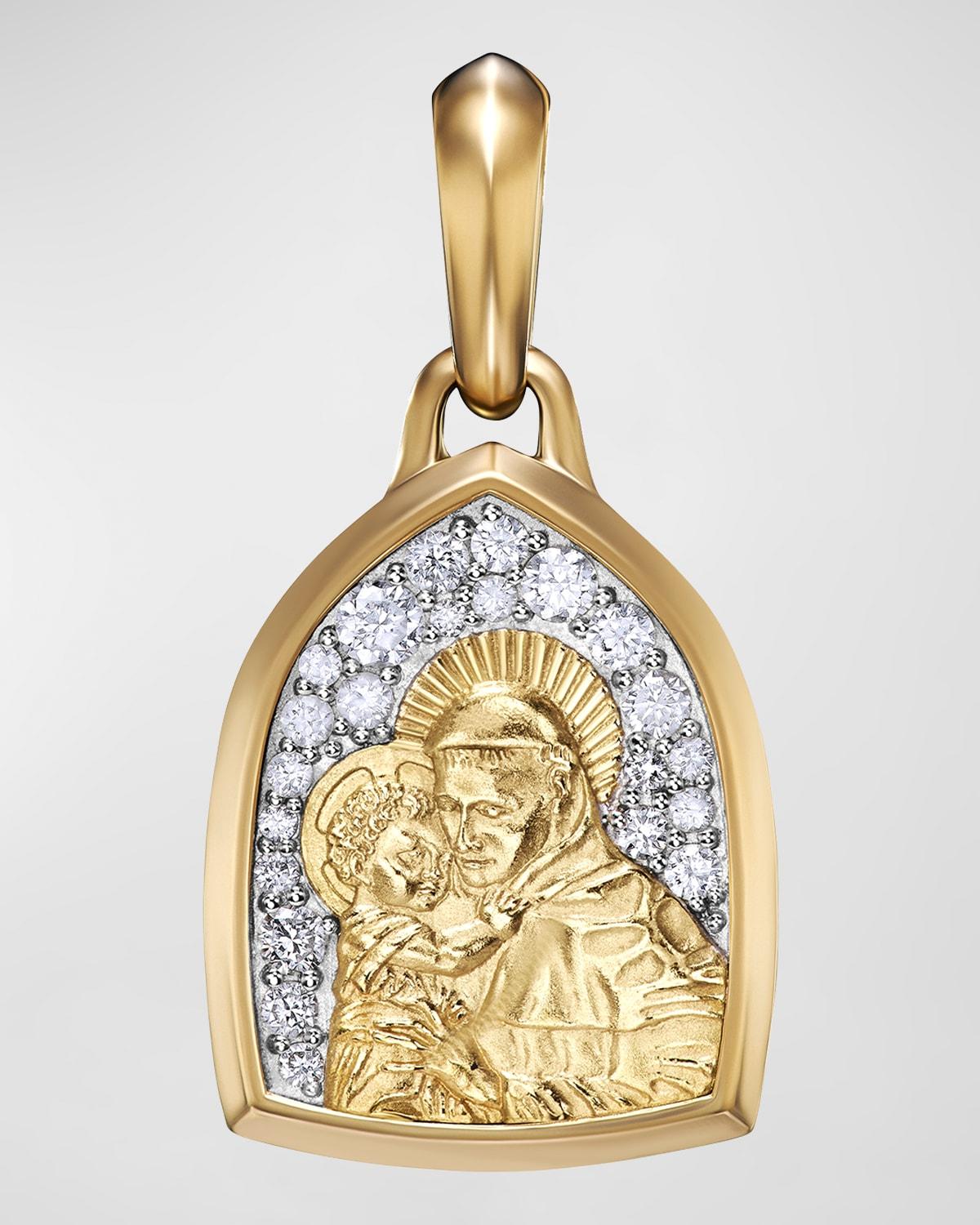 David Yurman 18K Yellow St. Anthony Amulet with Pave Diamonds Product Image