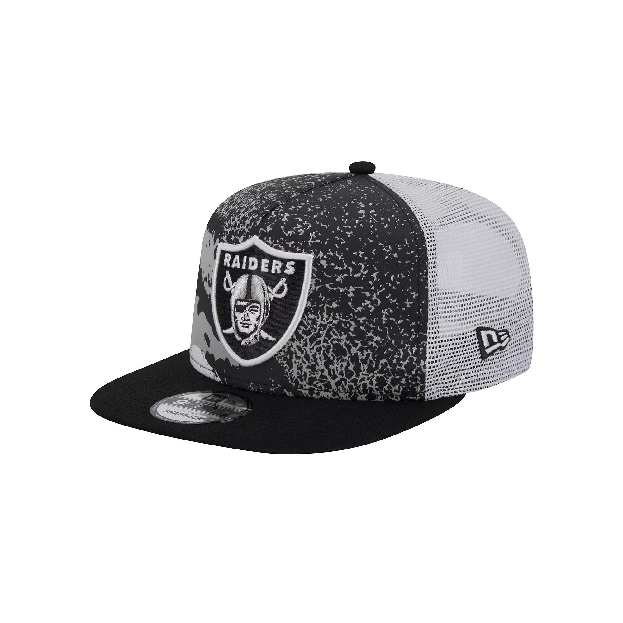 Men's New Era  Black Las Vegas Raiders Court Sport 9FIFTY Snapback Hat, Lvr Black Product Image