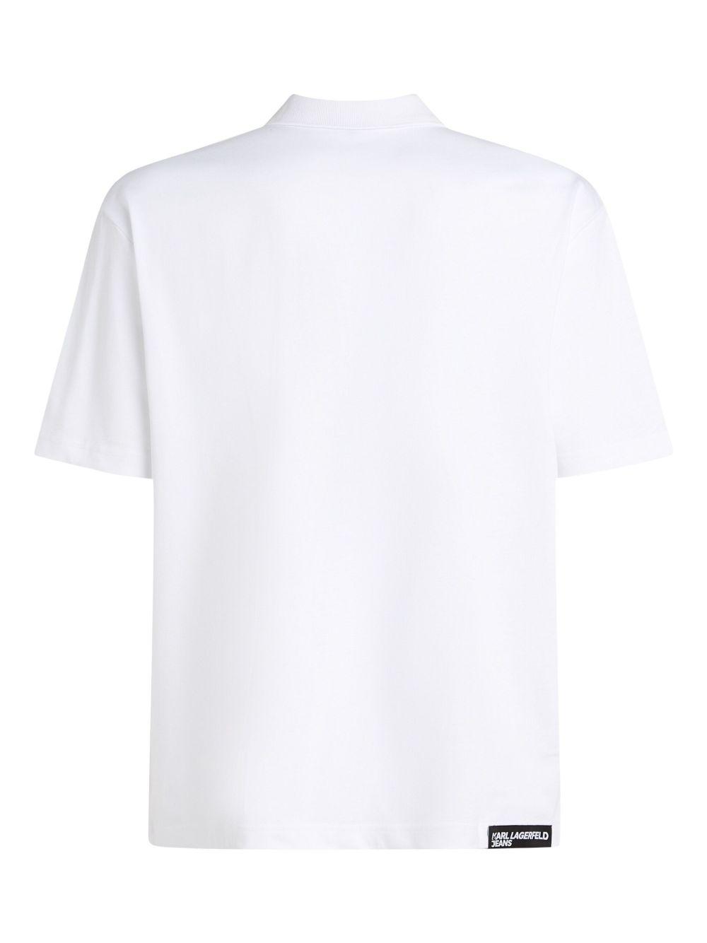 logo-print-pocket polo shirt  Product Image