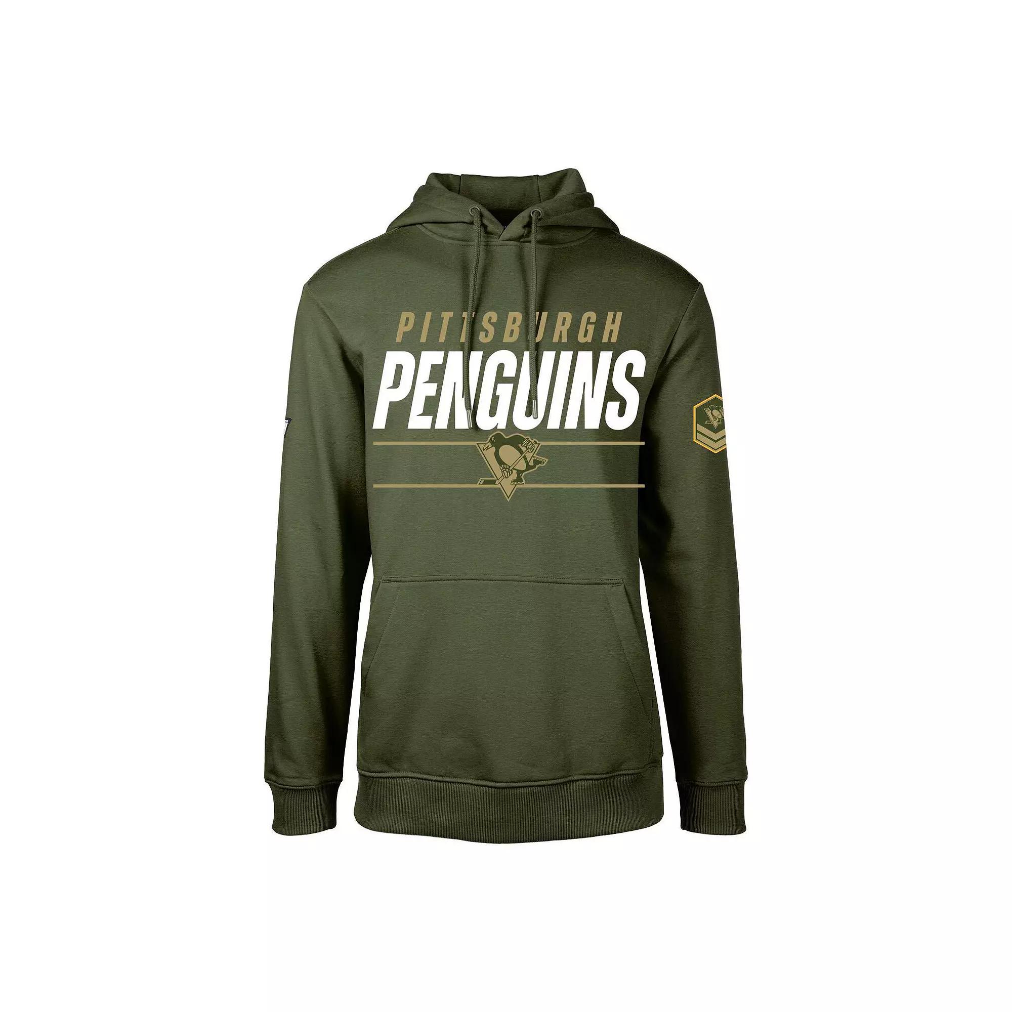 Men's Levelwear Olive Boston Bruins Podium Fleece Pullover Hoodie,  Product Image