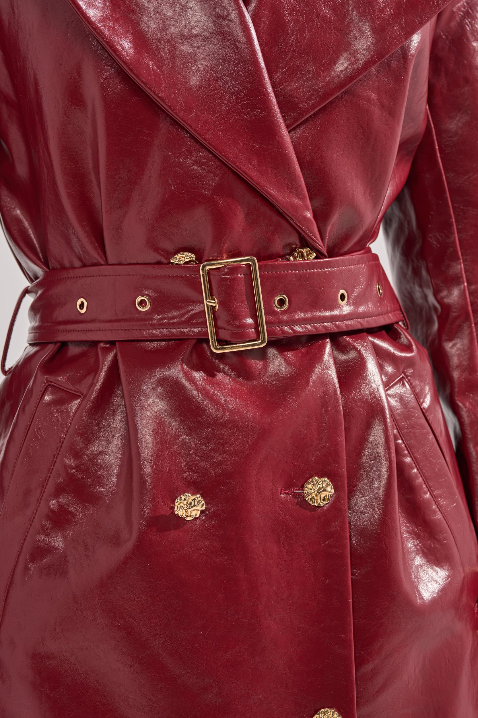 LADY DANGER FAUX LEATHER TRENCH Product Image