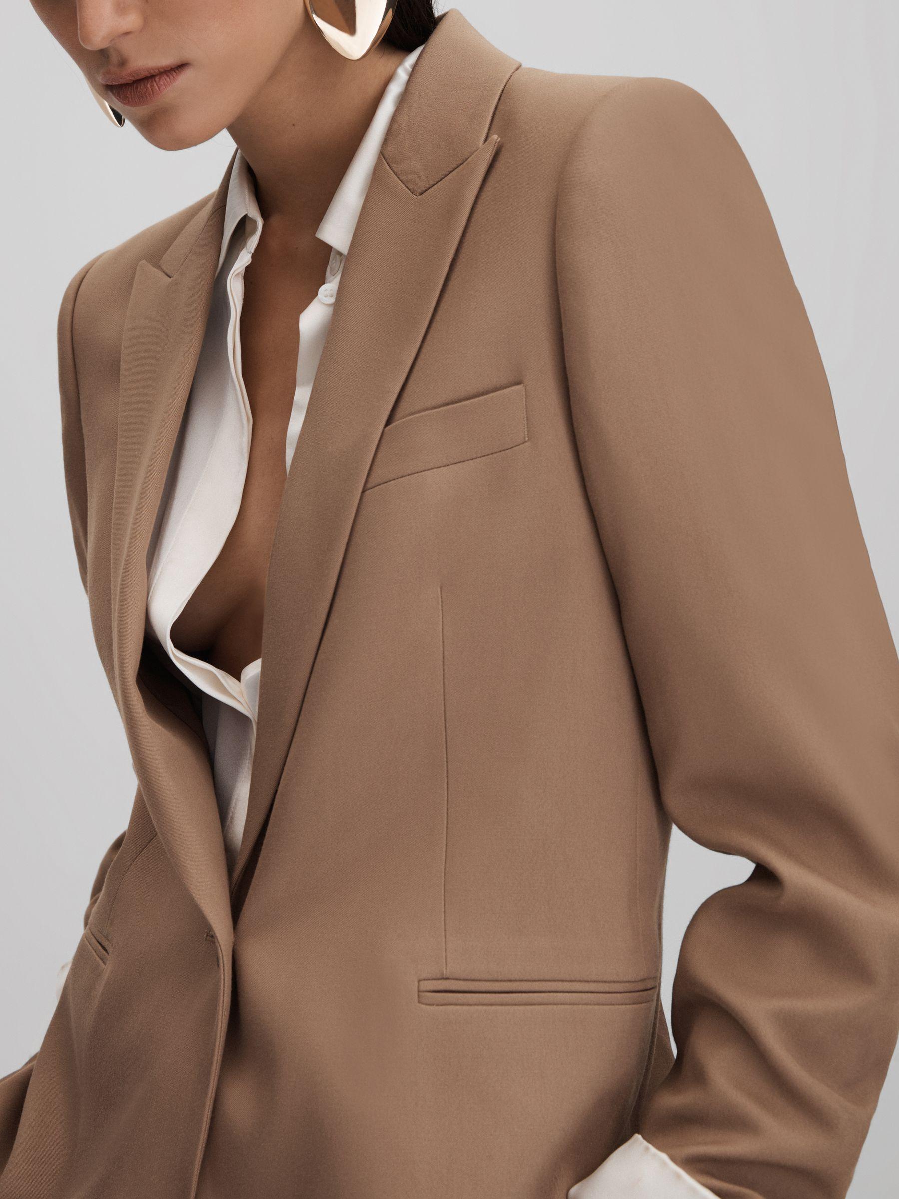 Single Breasted Suit Blazer in Mink Neutral Product Image