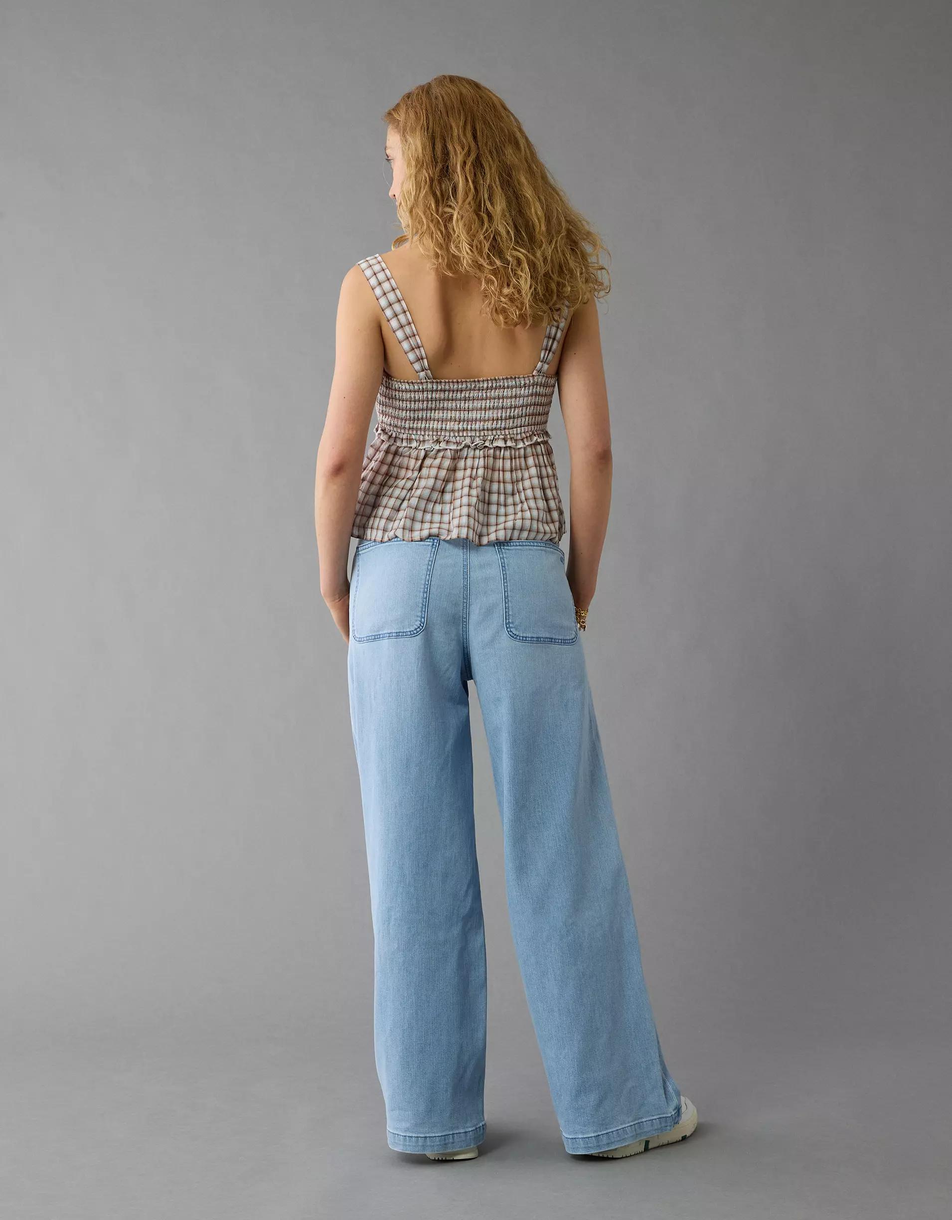 AE Stretch Low-Rise Ultra Wide-Leg Pull-On Jean Product Image