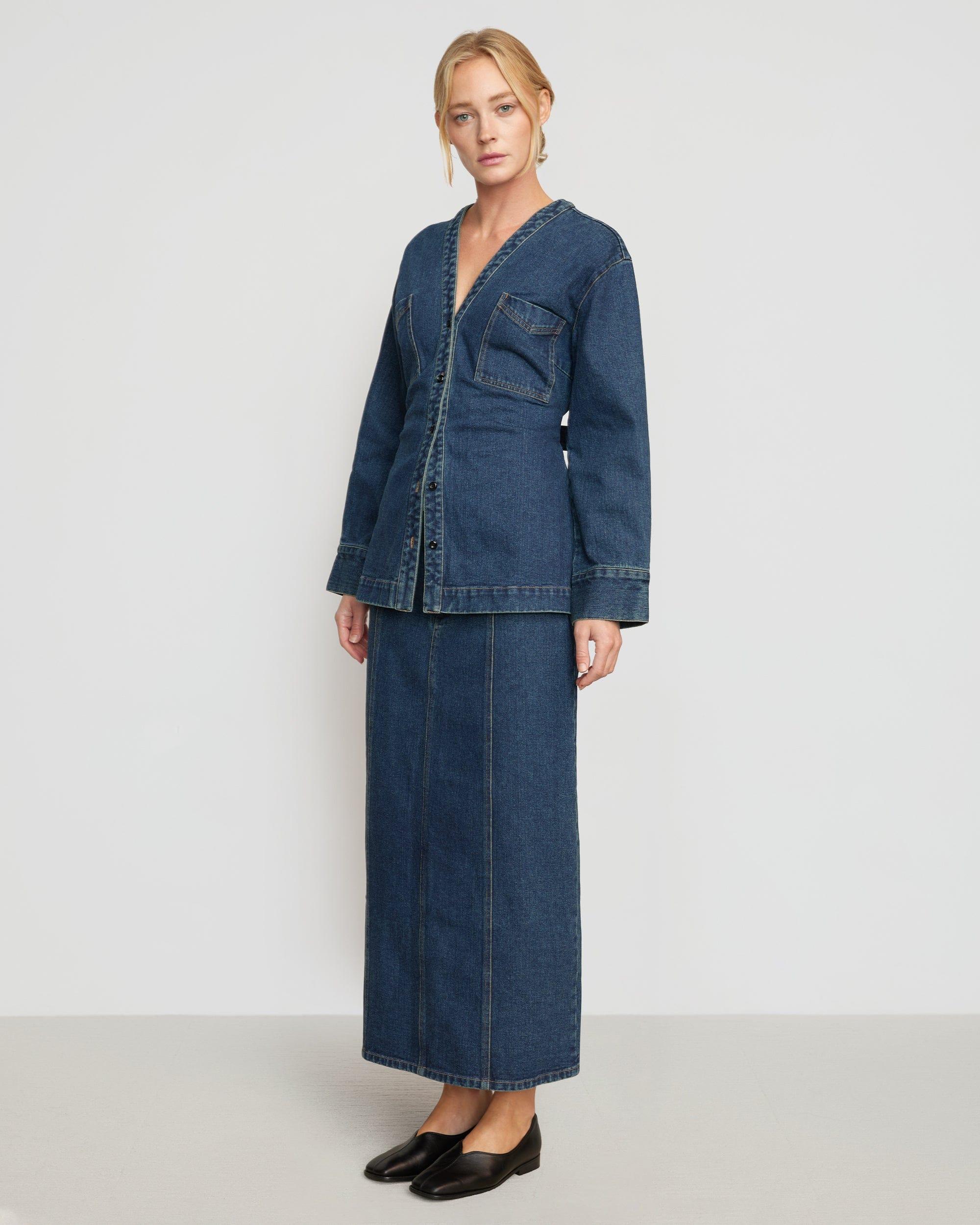 Riley Denim Maxi Skirt Product Image