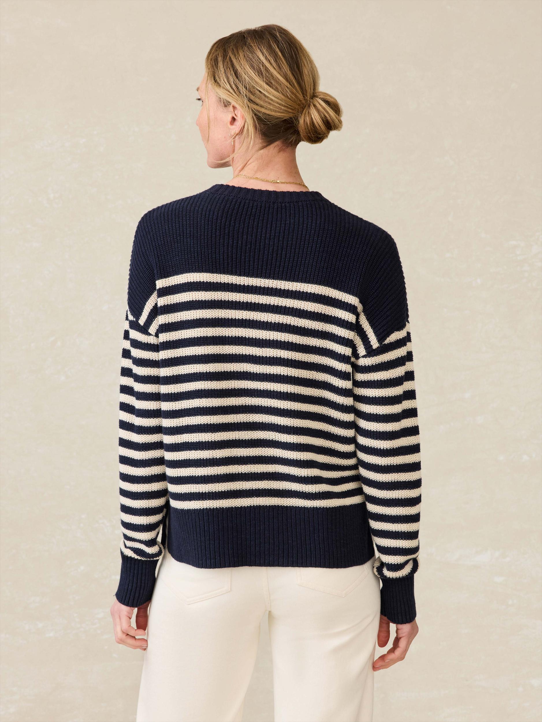 Miramar Linen Crewneck - Lighthouse Point Female Product Image