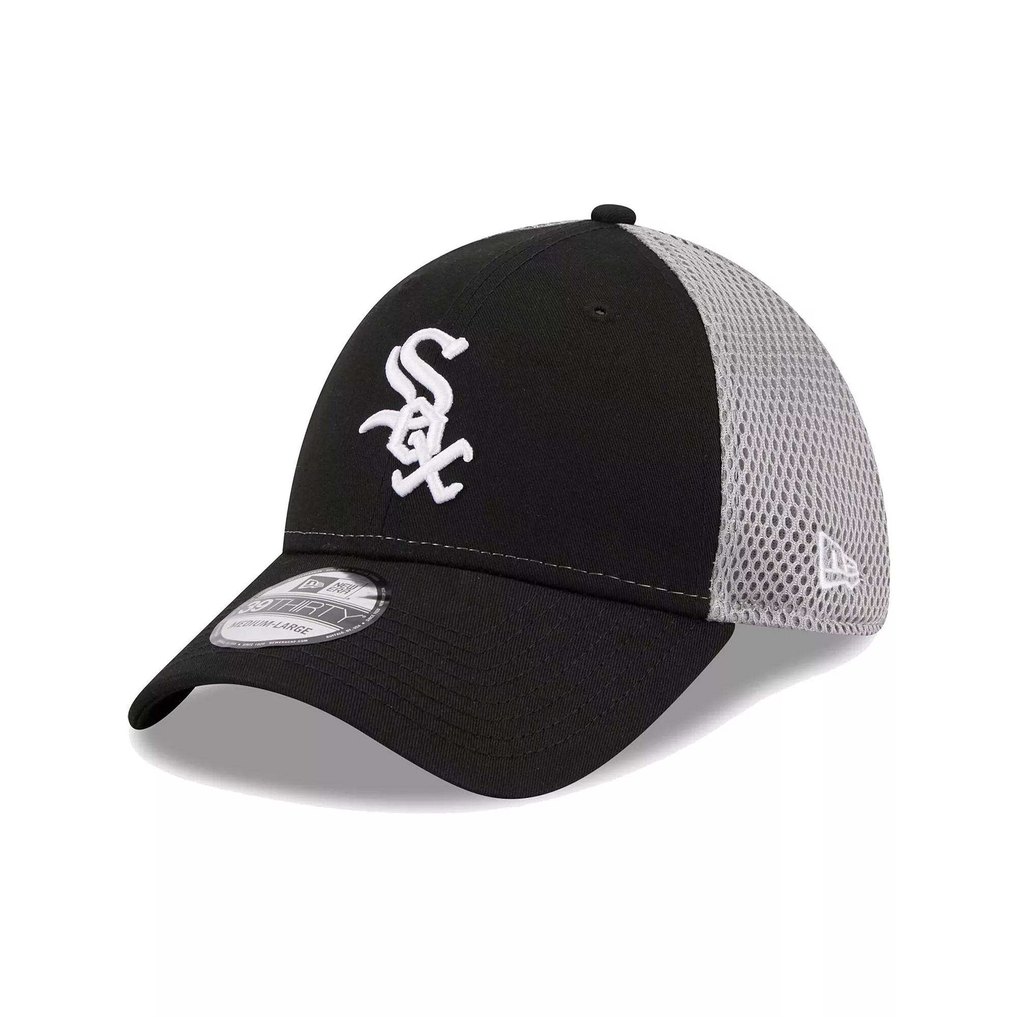 Men's New Era Black Chicago White Sox Team Neo 39THIRTY Flex Hat, Size: Large/XL Product Image