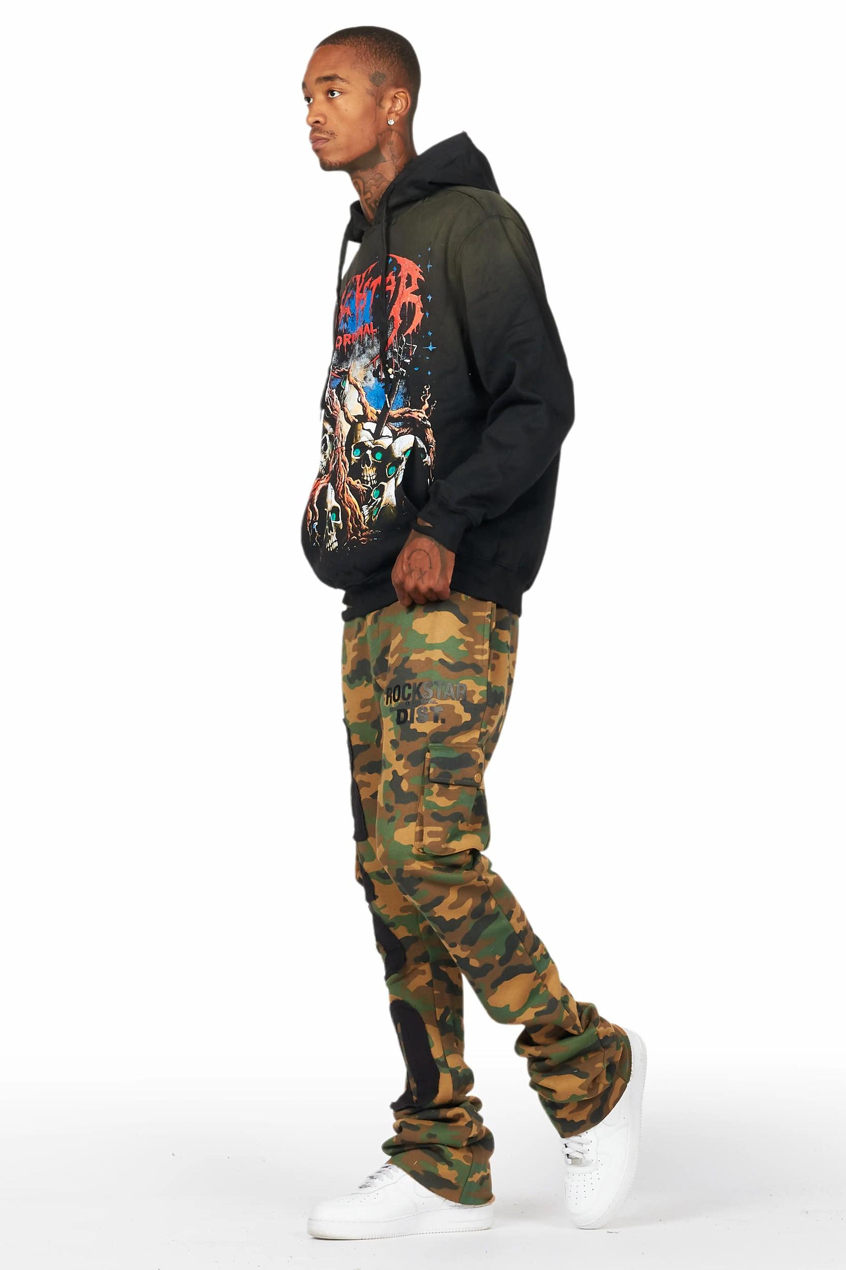 Admir Faded Camo Stacked Flare Pant Male Product Image