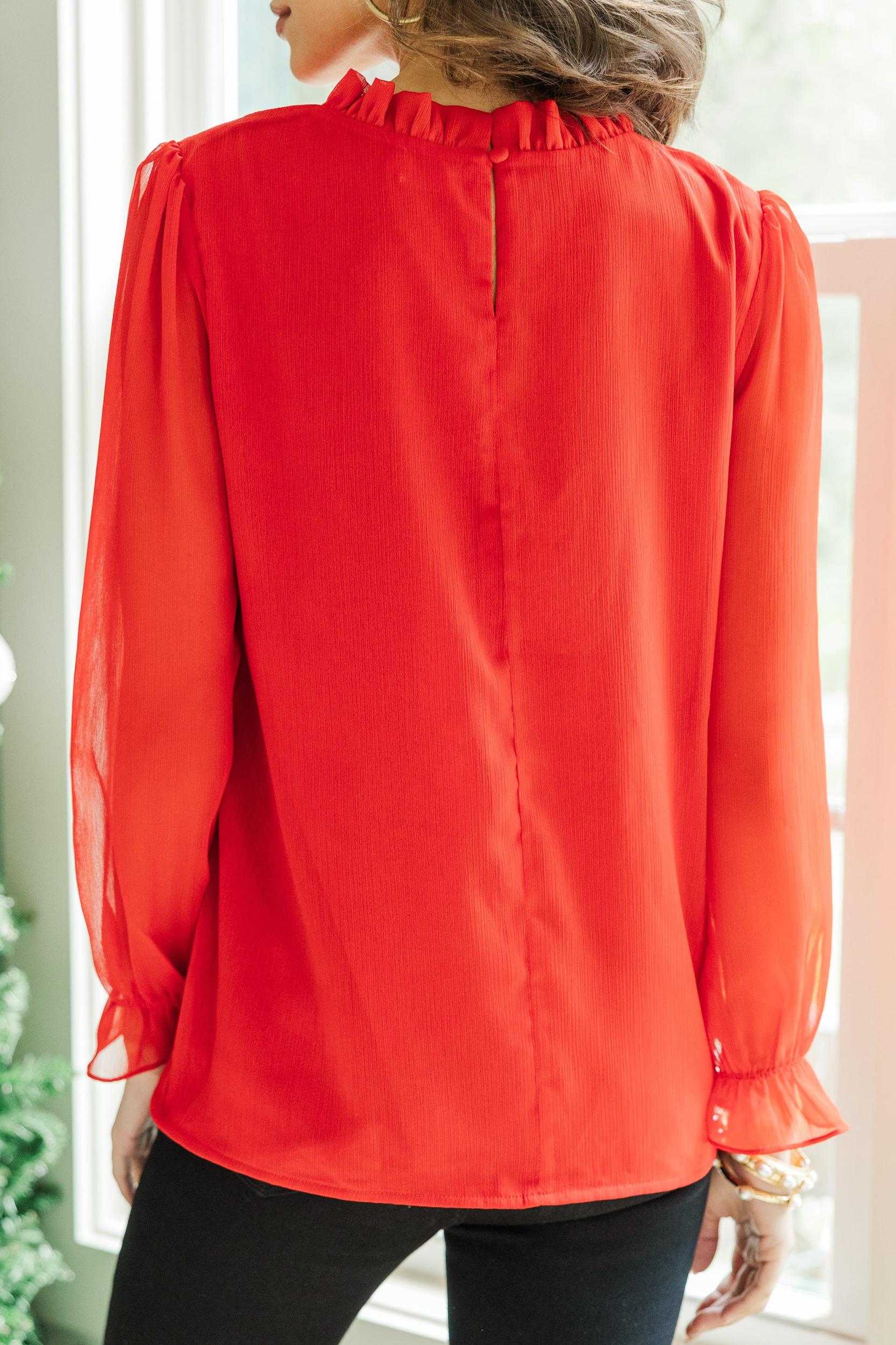 Dream Of The Day Red Blouse Female Product Image