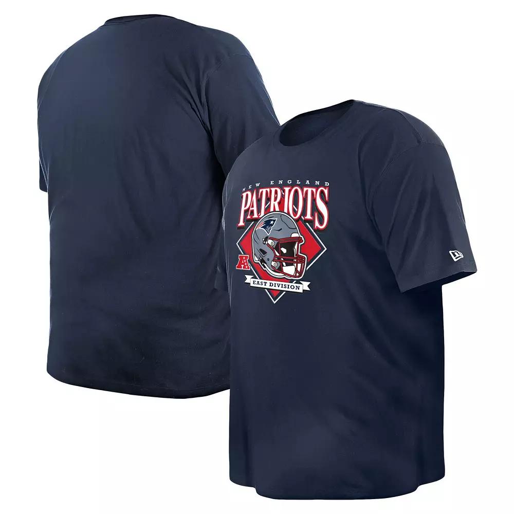 Men's New Era Navy New England Patriots Big & Tall Helmet T-Shirt,  Product Image