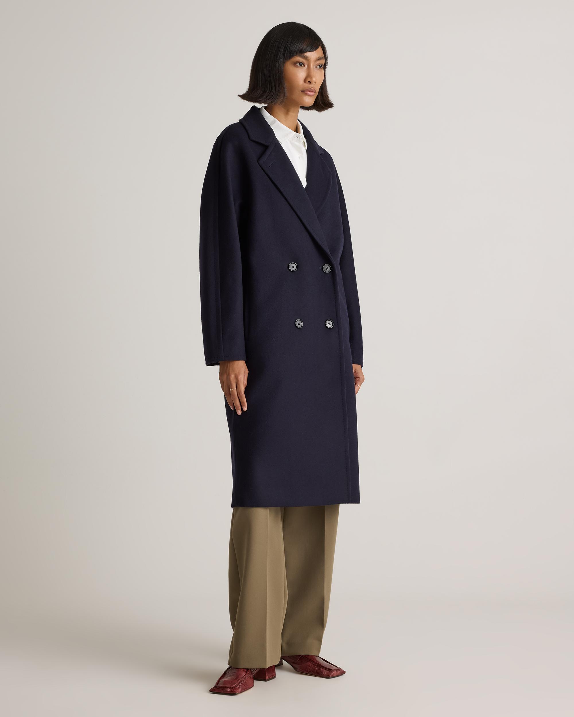 Quince | Women's Italian Wool Double-Breasted Slouch Coat Size XS Product Image
