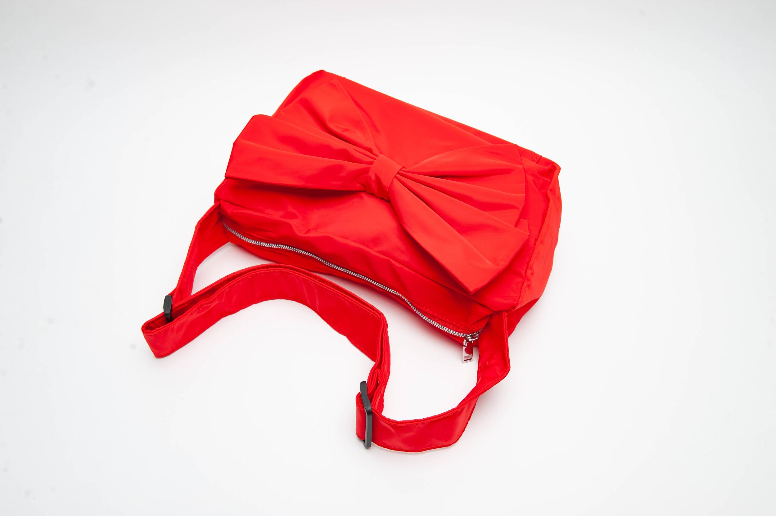 Coquette Cherry Red Bow Shoulder purse Bag Product Image