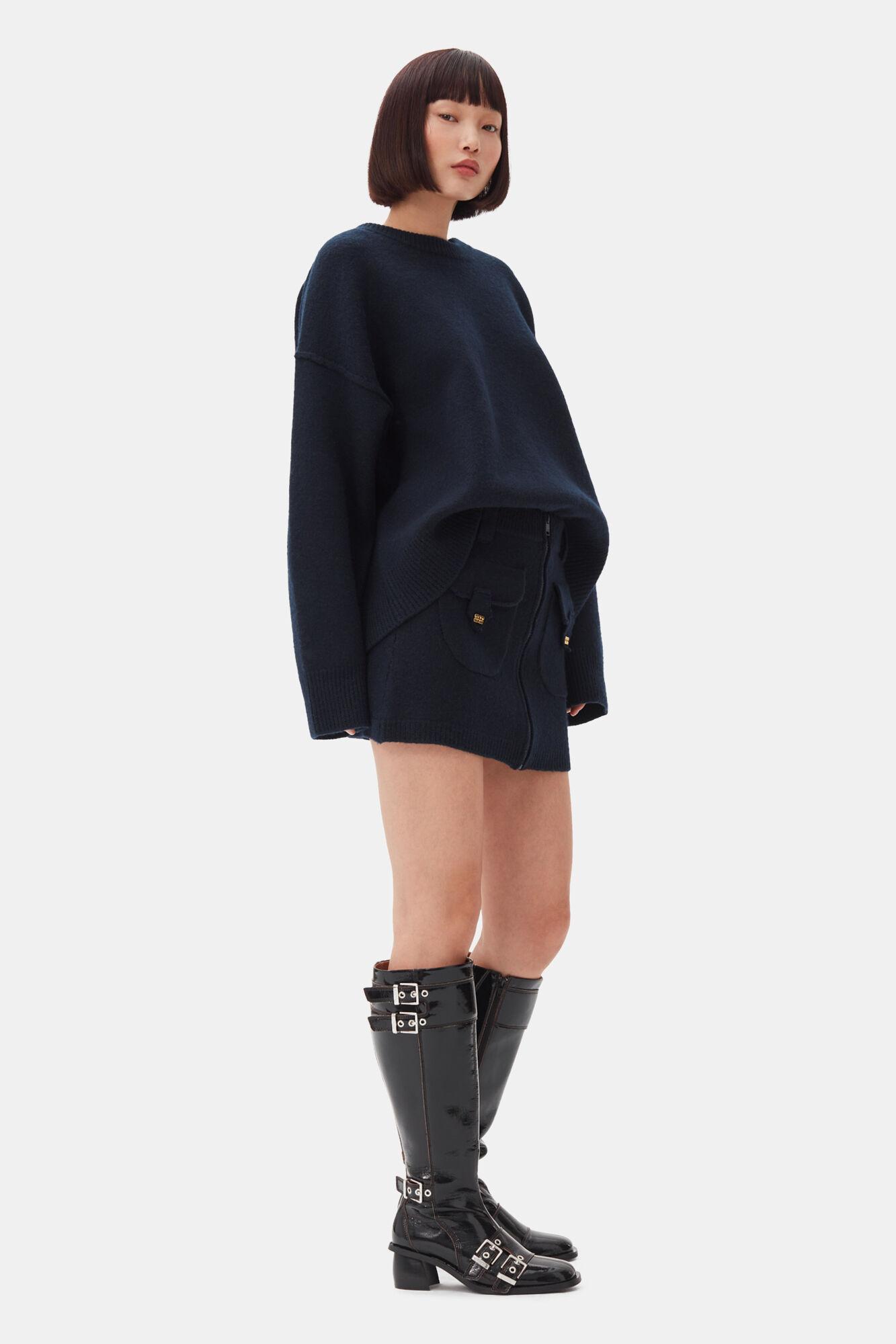 Dark Blue Wool Sweater Product Image