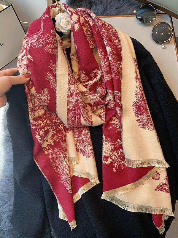 Imitation Cashmere Shawl Printed Warm Scarf Product Image