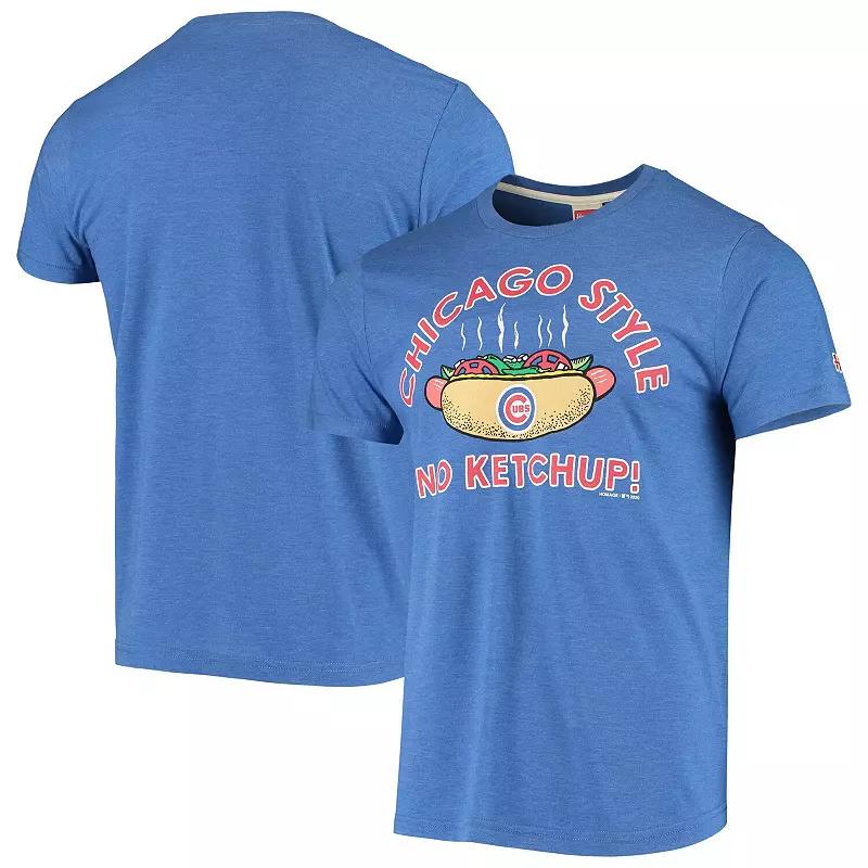 Men's Royal Chicago Cubs Hyperlocal Tri-Blend T-Shirt, Size: Small, Blue Product Image