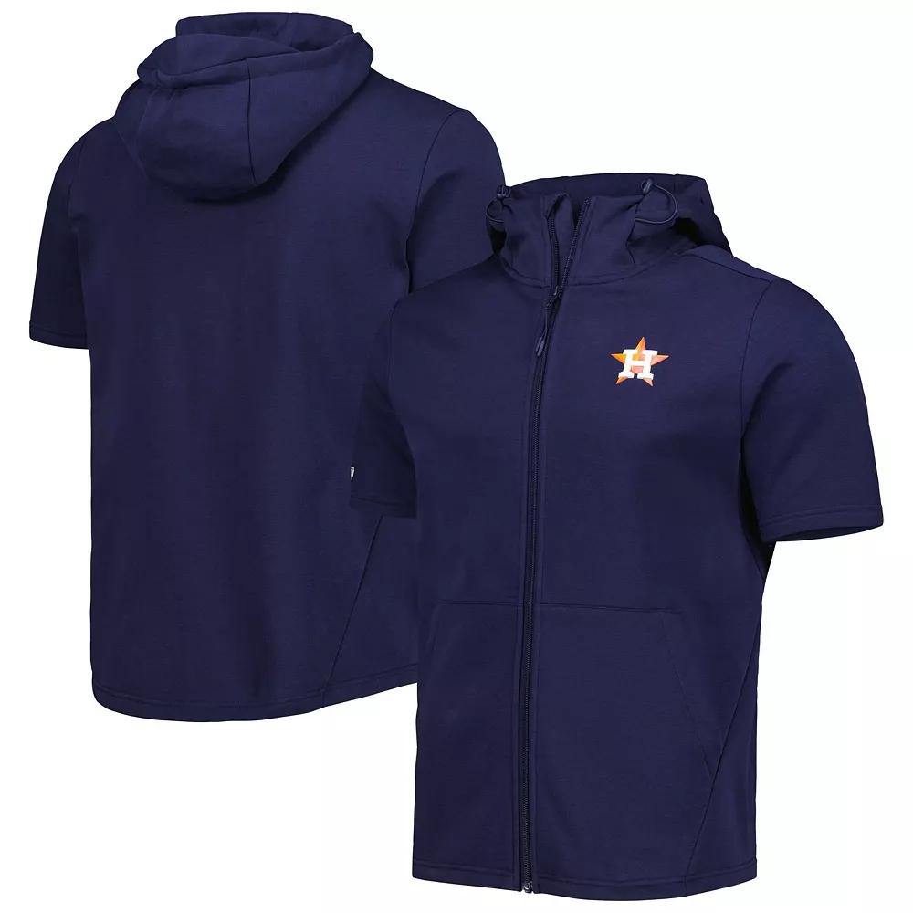 Men's Levelwear Navy Houston Astros Recruit Full-Zip Short Sleeve Hoodie,  Product Image
