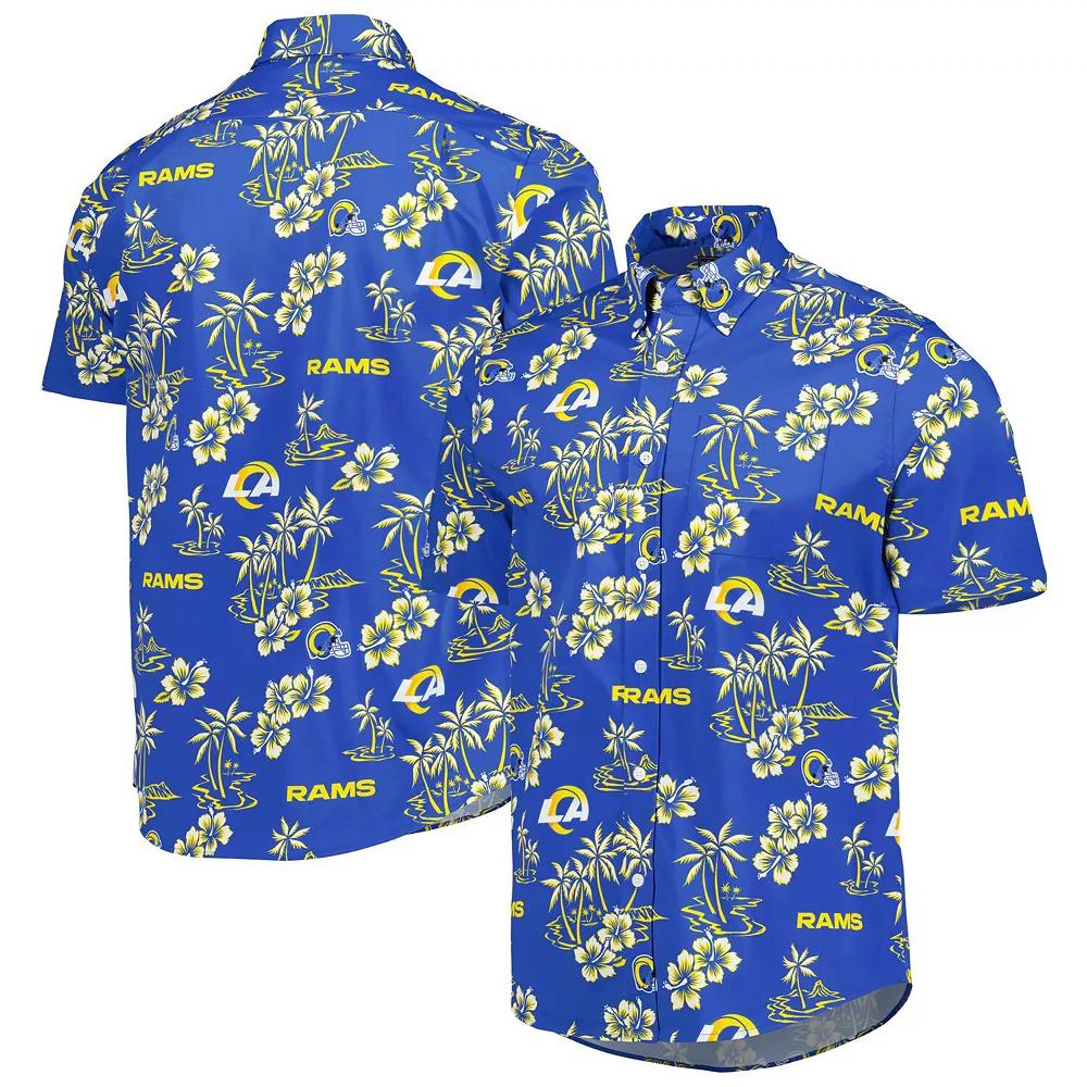 Men's Reyn Spooner Royal Los Angeles Rams Kekai Button-Up Shirt,  Product Image