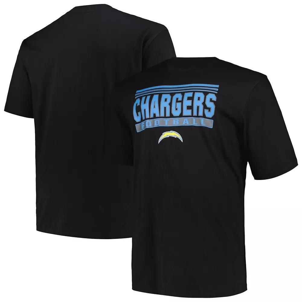 Men's Fanatics Black Los Angeles Chargers Big & Tall Pop T-Shirt,  Product Image