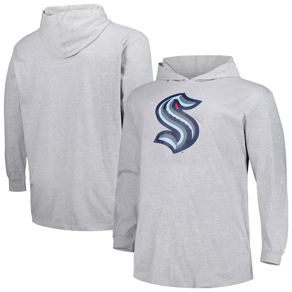Men's Heather Gray Seattle Kraken Big & Tall Pullover Hoodie,  Product Image