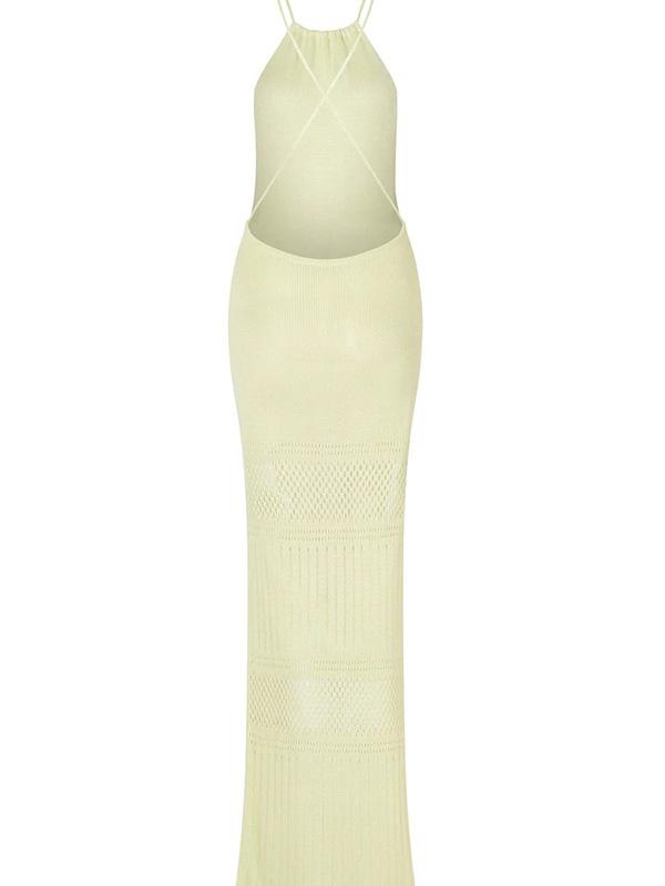 Knitted Cutout Backless Cover-up Dress Product Image