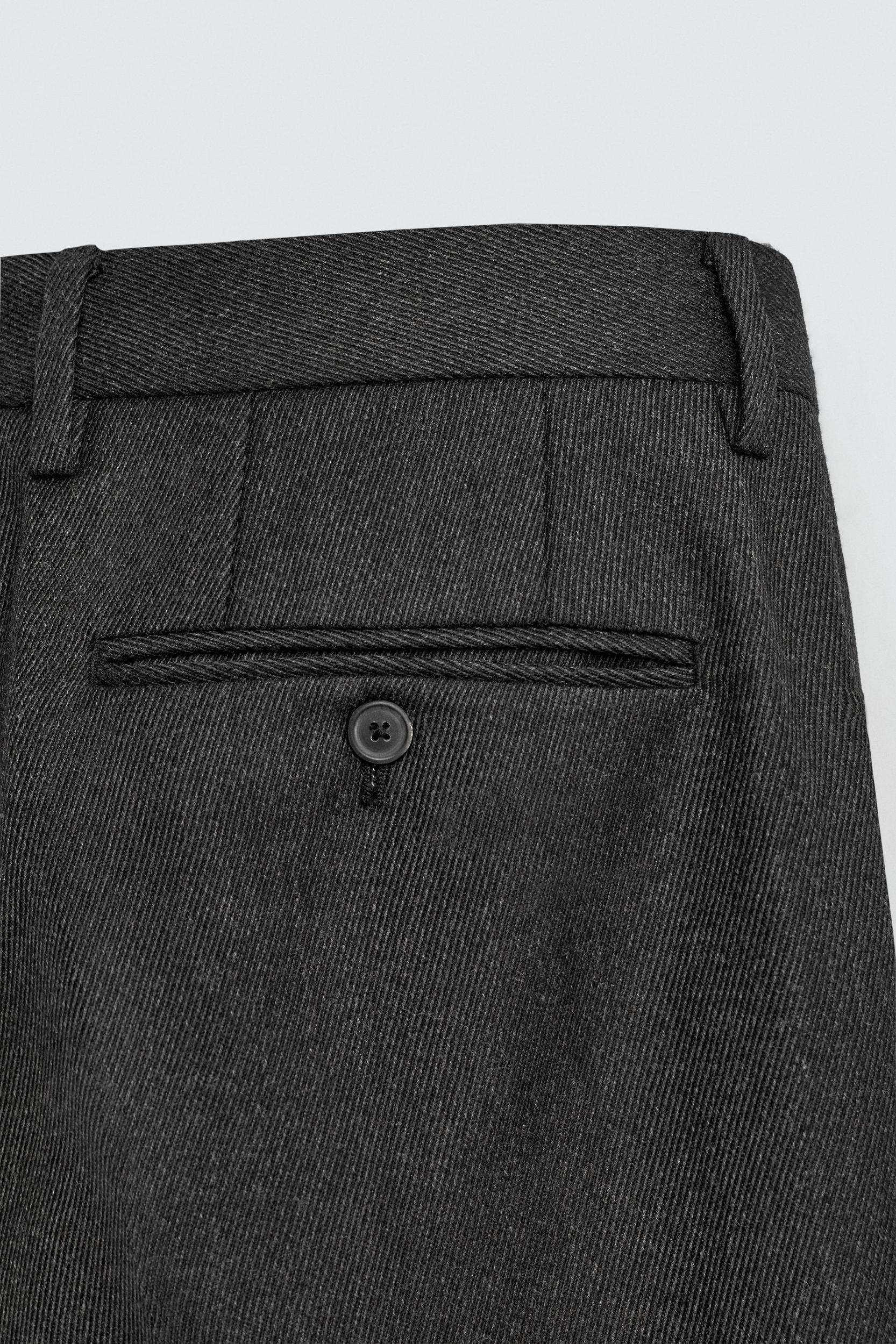 WOOL TWILL SUIT PANTS AARON LEVINE X ZARA Product Image