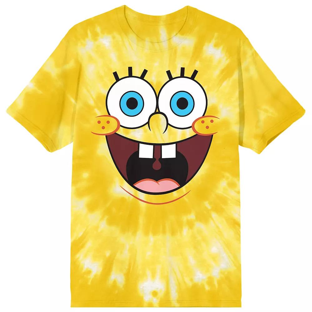 Men's Spongebob Squarepants Face Tee, Size: Medium, Yellow Product Image