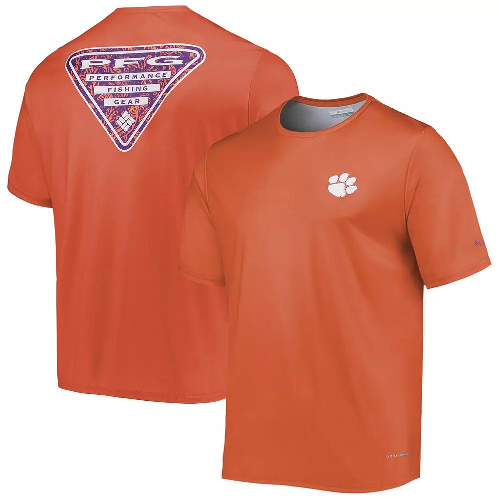 Men's Columbia Orange Clemson Tigers Terminal Tackle Omni-Shade T-Shirt, Size: Large Product Image