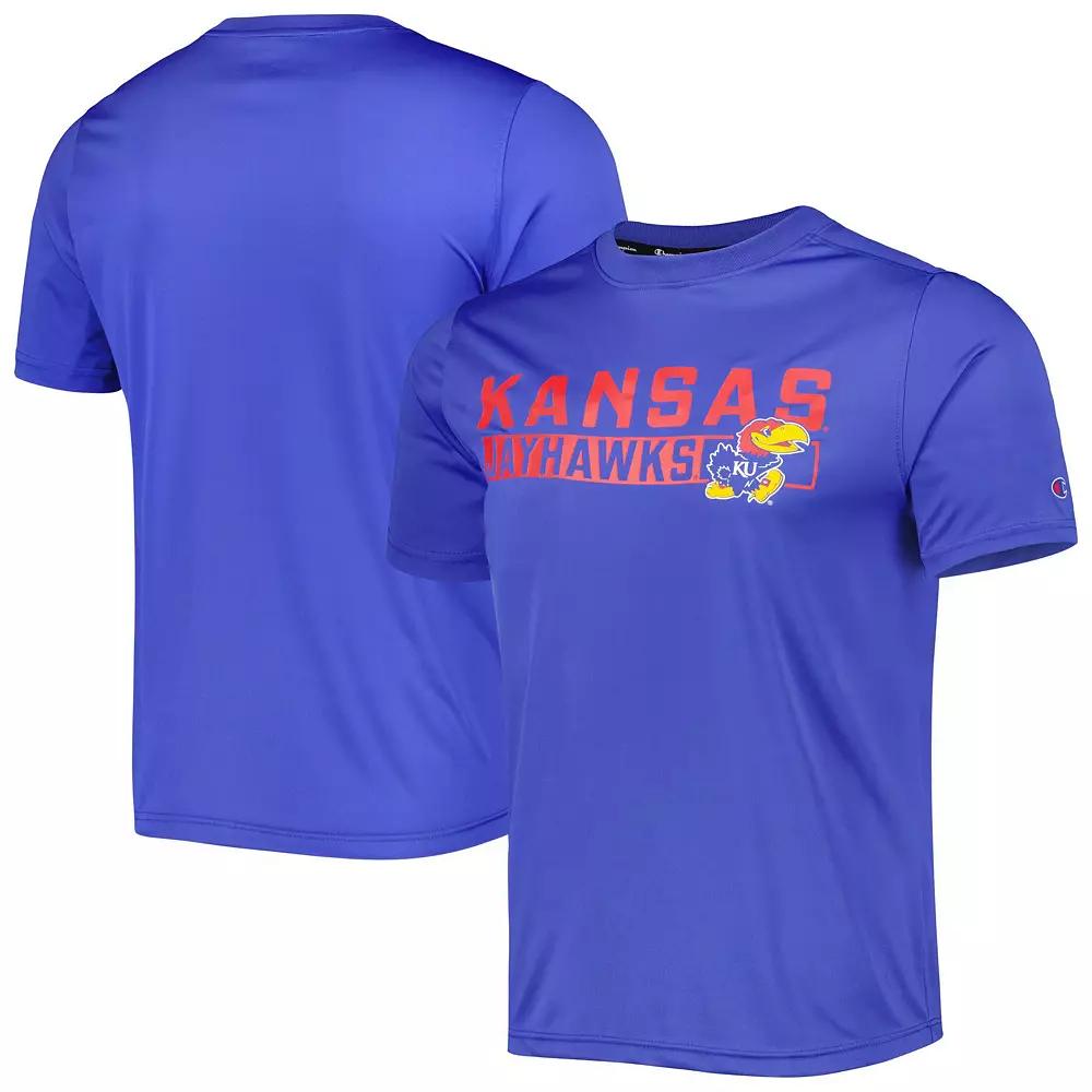 Men's Champion Royal Kansas Jayhawks Impact Knockout T-Shirt, Size: XL, Blue Product Image