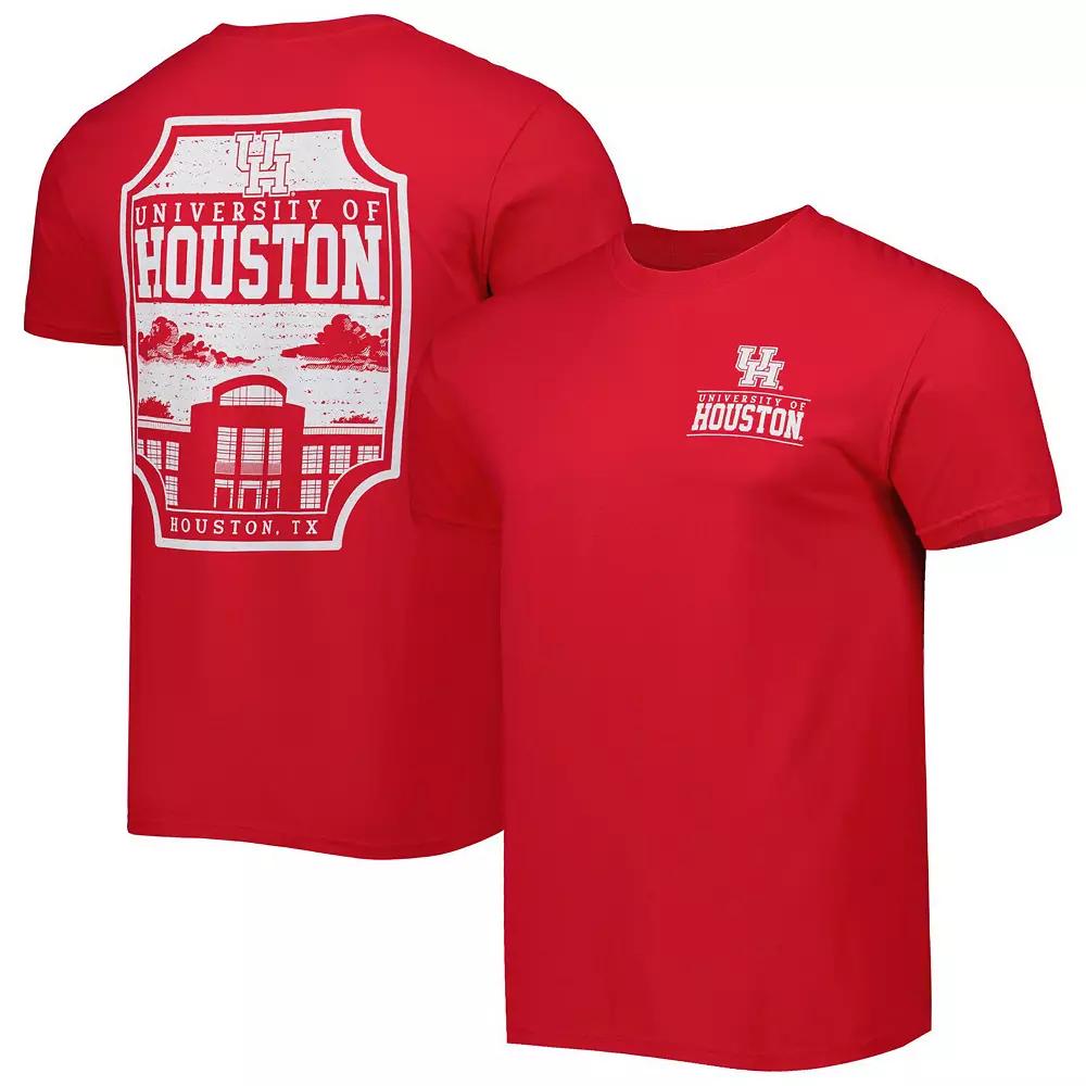 Men's Red Houston Cougars Logo Campus Icon T-Shirt,  Product Image