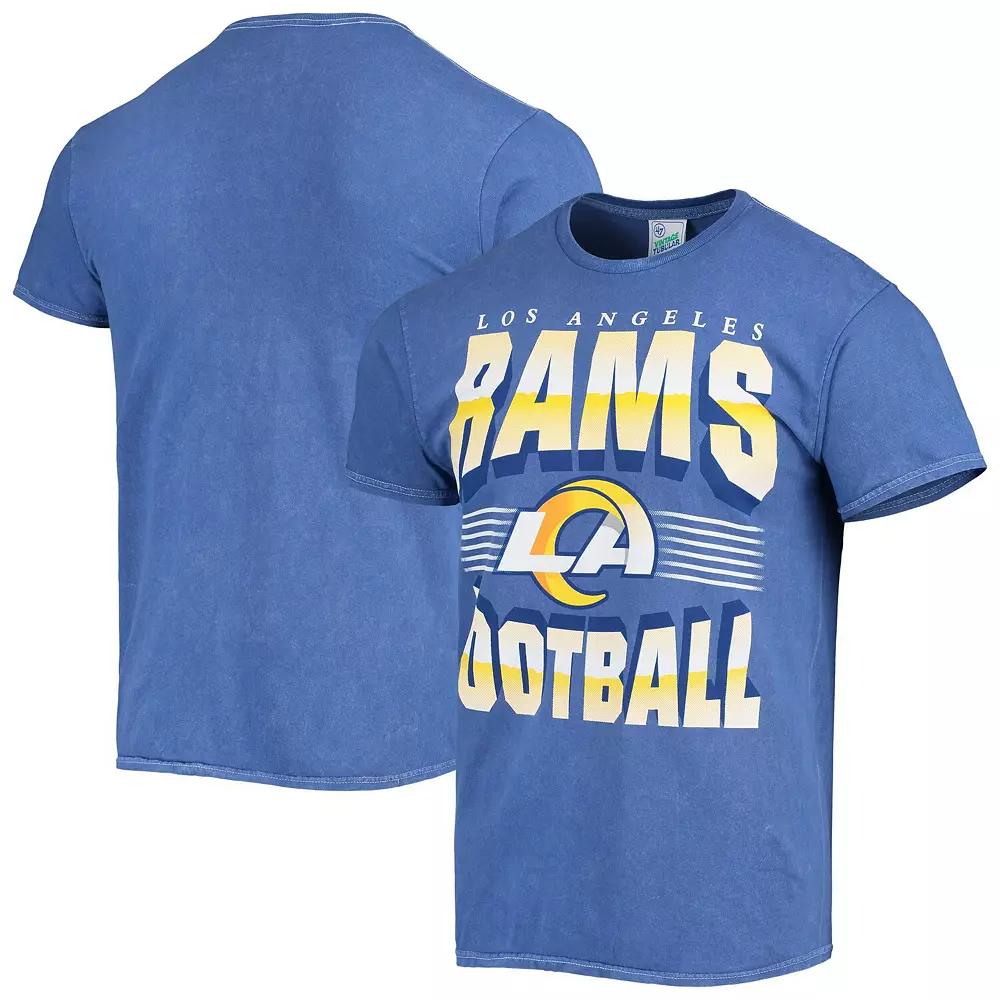 Men's '47 Royal Los Angeles Rams Rocker Vintage Tubular T-Shirt,  Product Image
